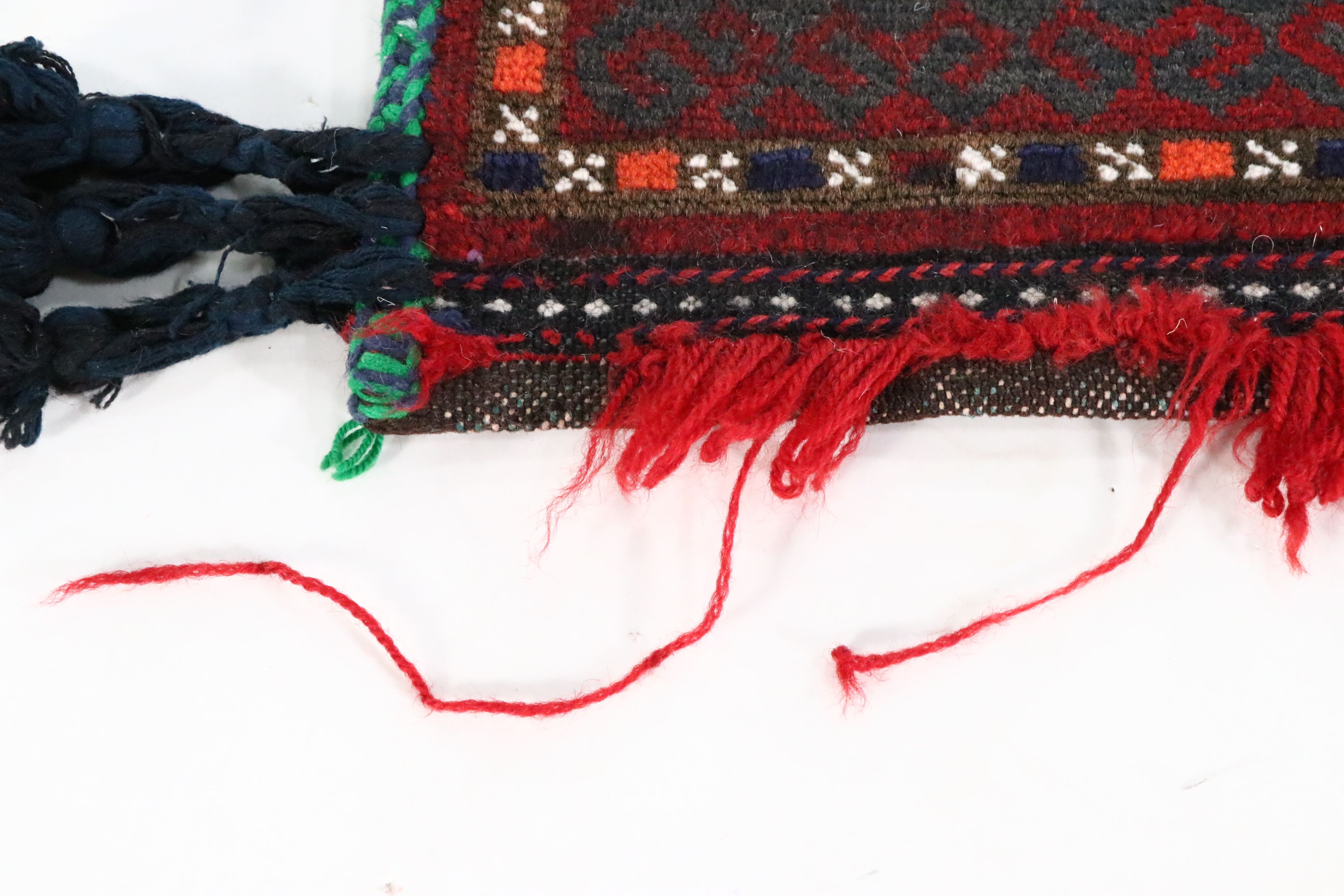 2'11 x 3'11 Hand-Knotted Afghan Baluch Balisht Bag Pillow Cover