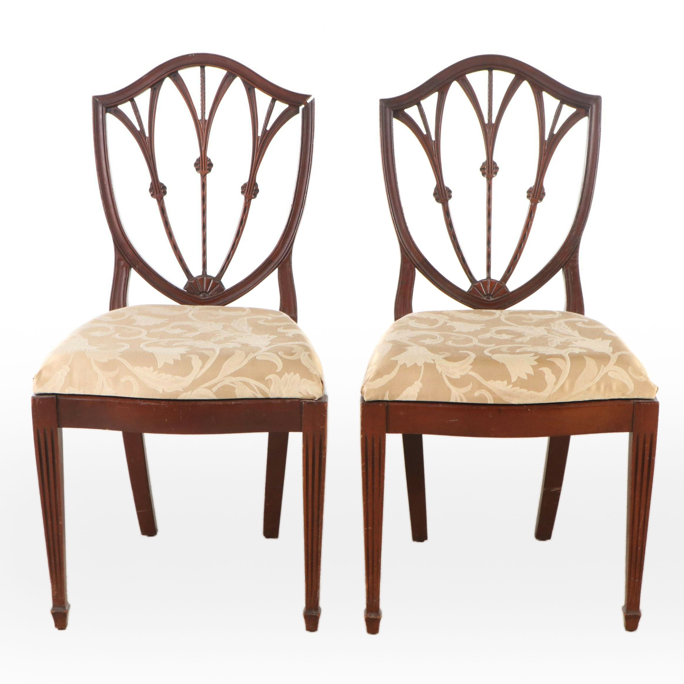 Pair of Sheraton Style Mahogany Side Chairs