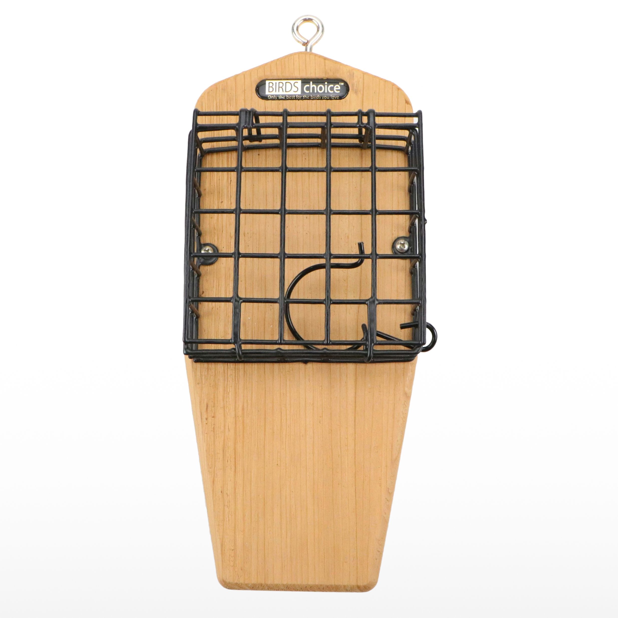 Birds Choice Hanging Wood and Metal Suet Feeder