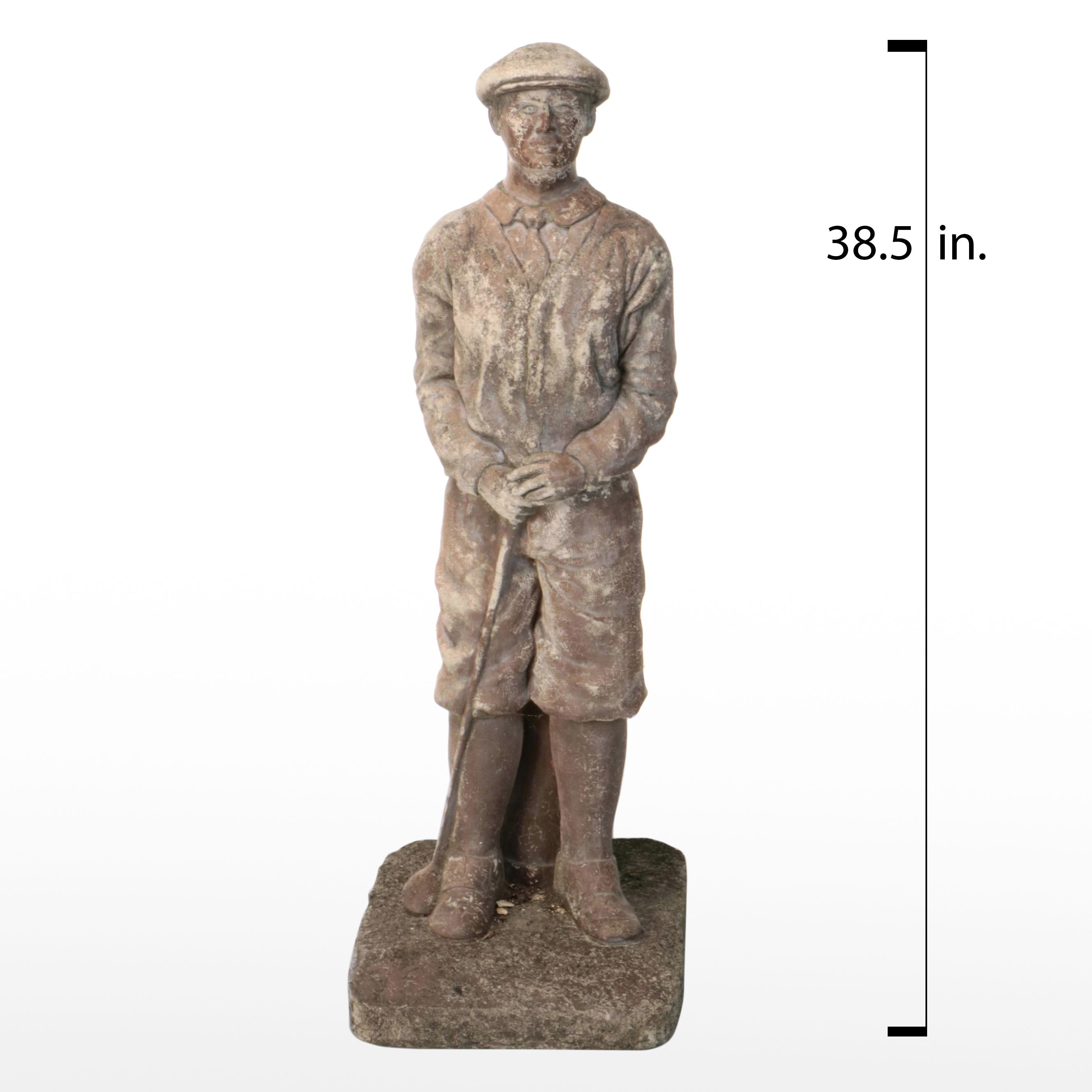 Golfer Concrete Garden Statue