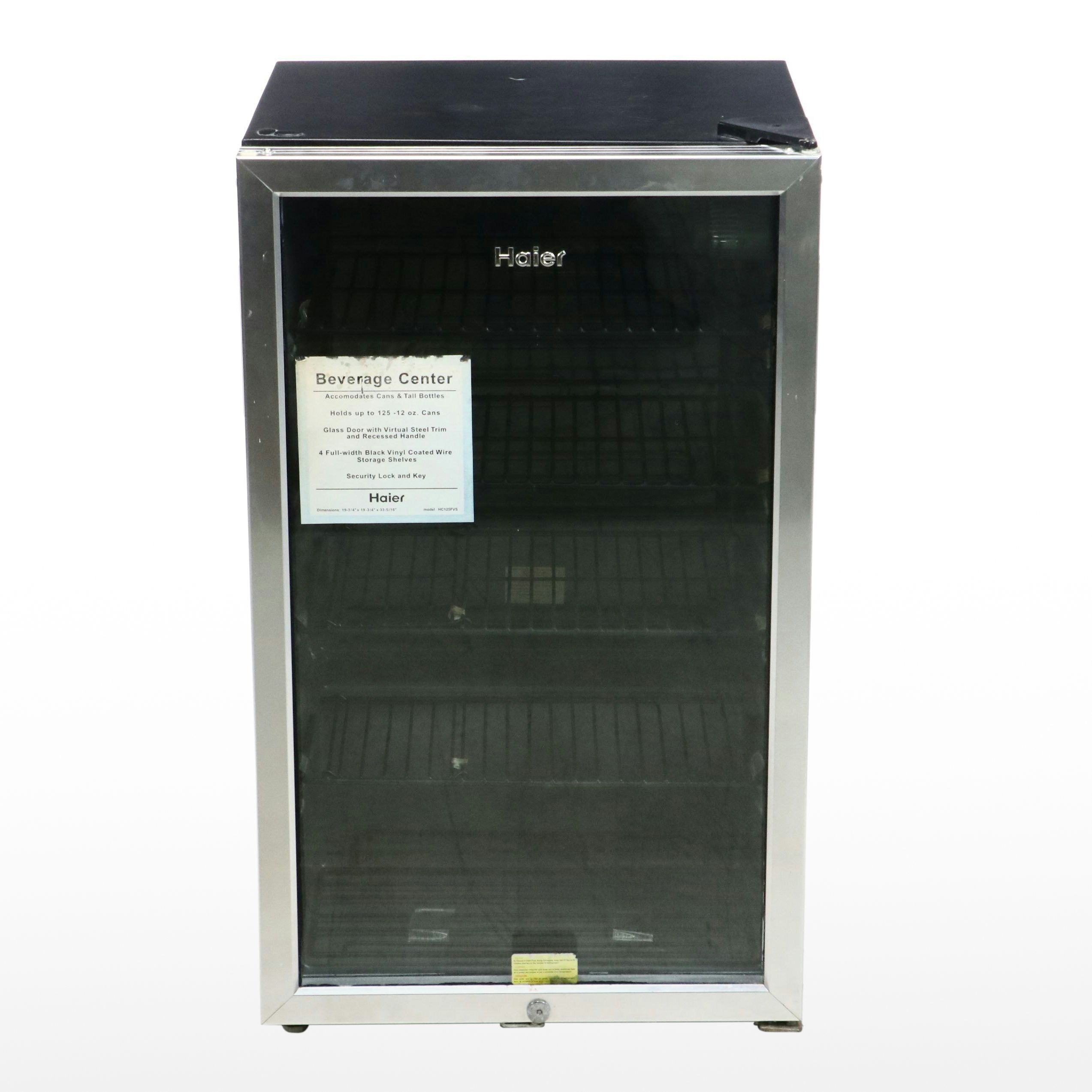 Haier Glass Door and Steel Trim Beverage Cooler