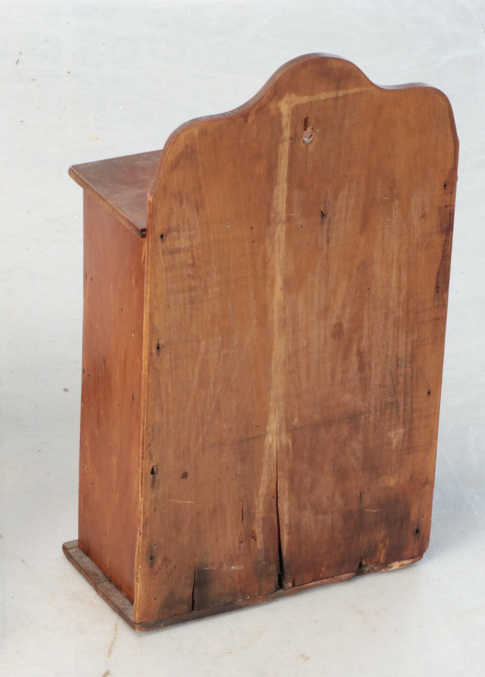 Queen Anne Style Wood Side Table With Wooden Apothecary Cabinet