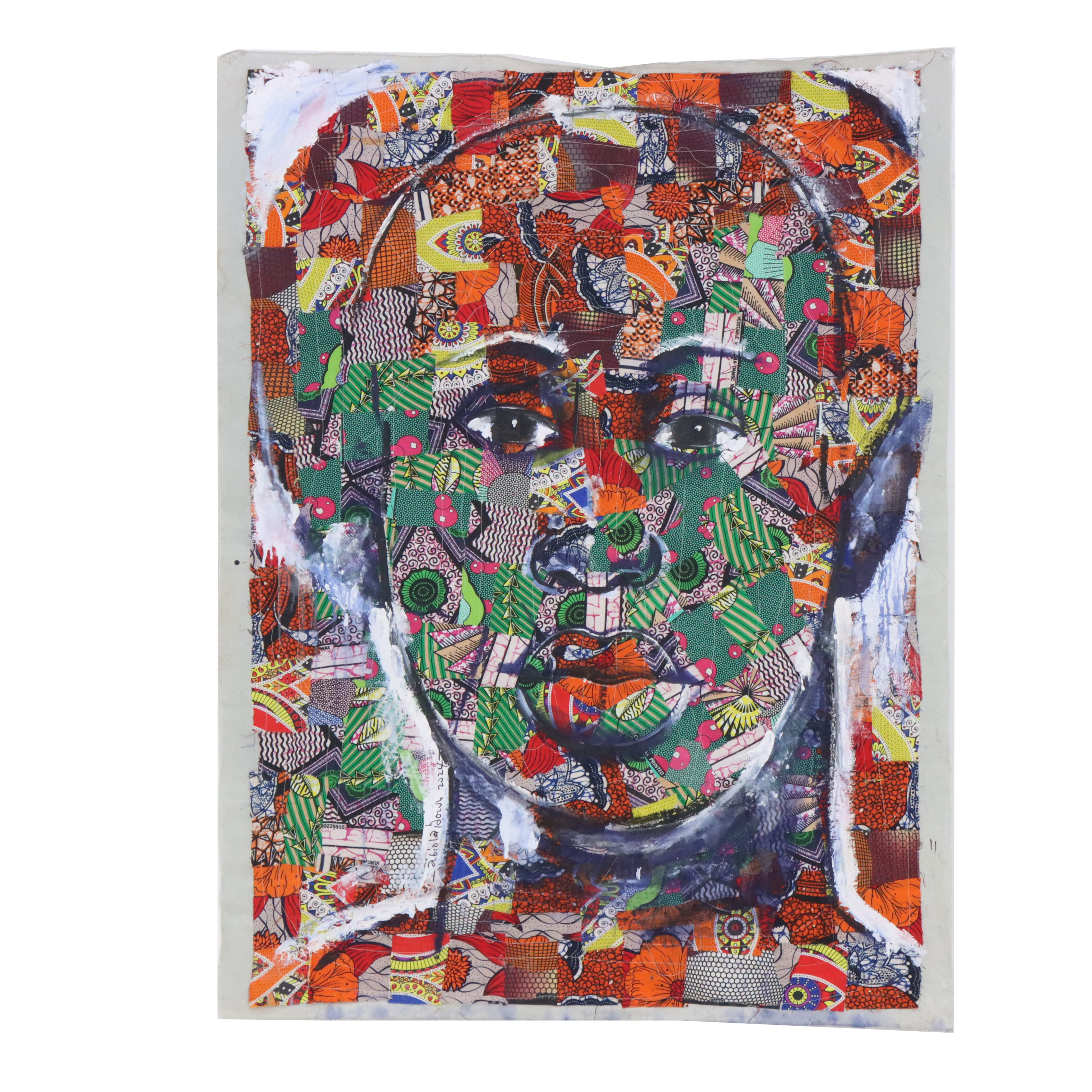 Abiola Idowu Stylized Collage Portrait "Hope Alive," 2024