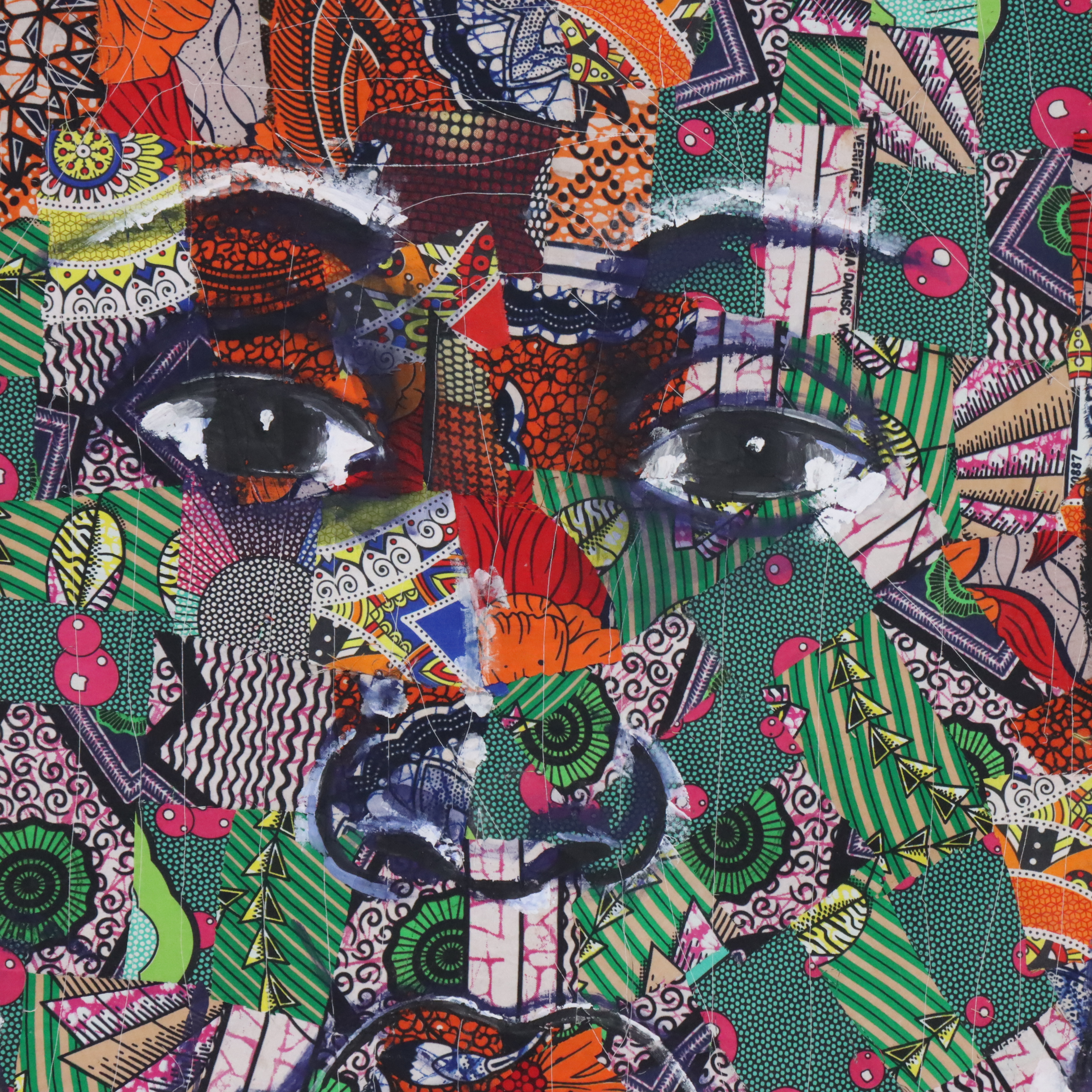 Abiola Idowu Stylized Collage Portrait "Hope Alive," 2024