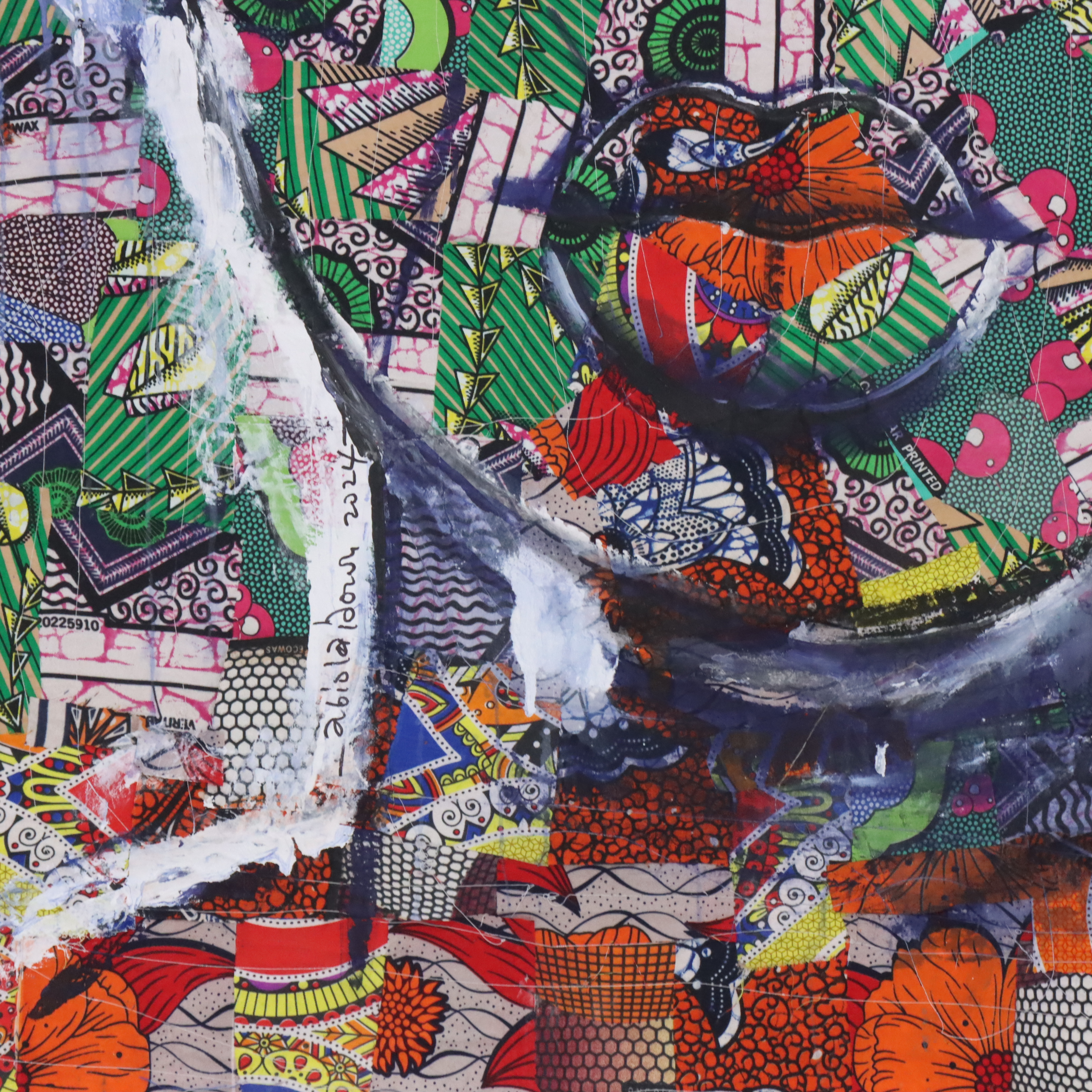 Abiola Idowu Stylized Collage Portrait "Hope Alive," 2024