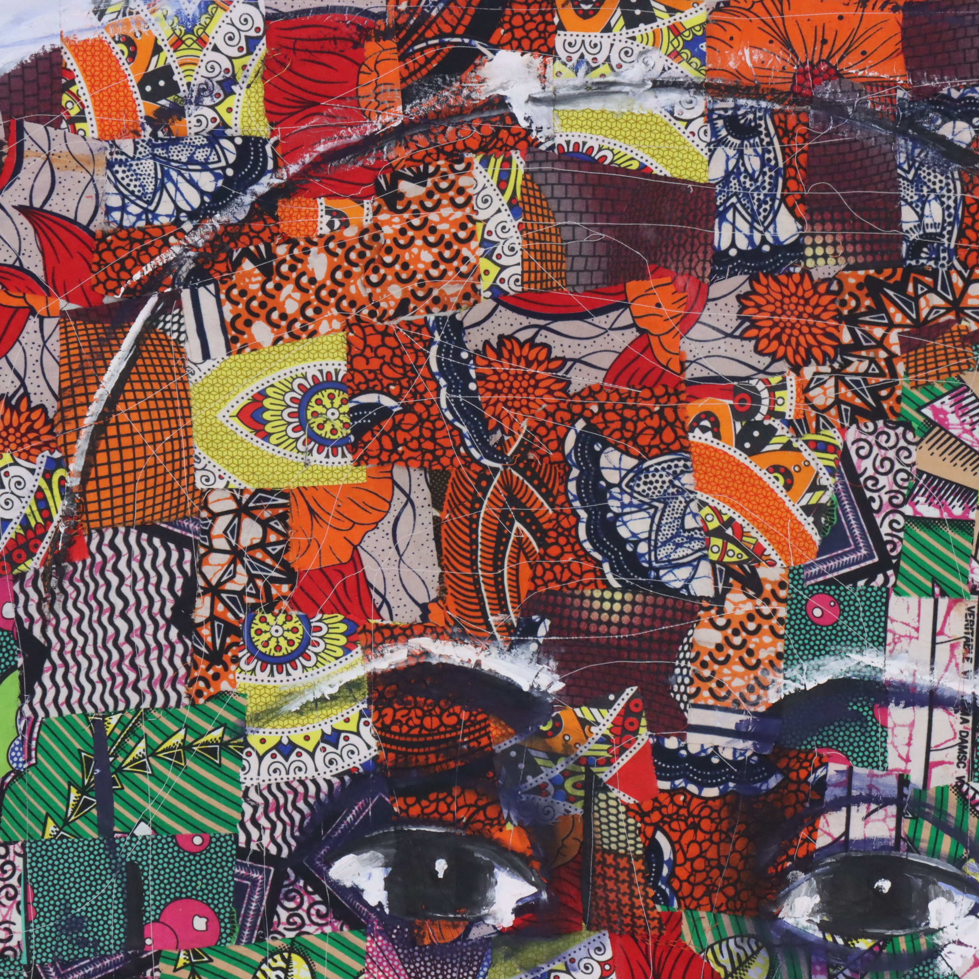 Abiola Idowu Stylized Collage Portrait "Hope Alive," 2024