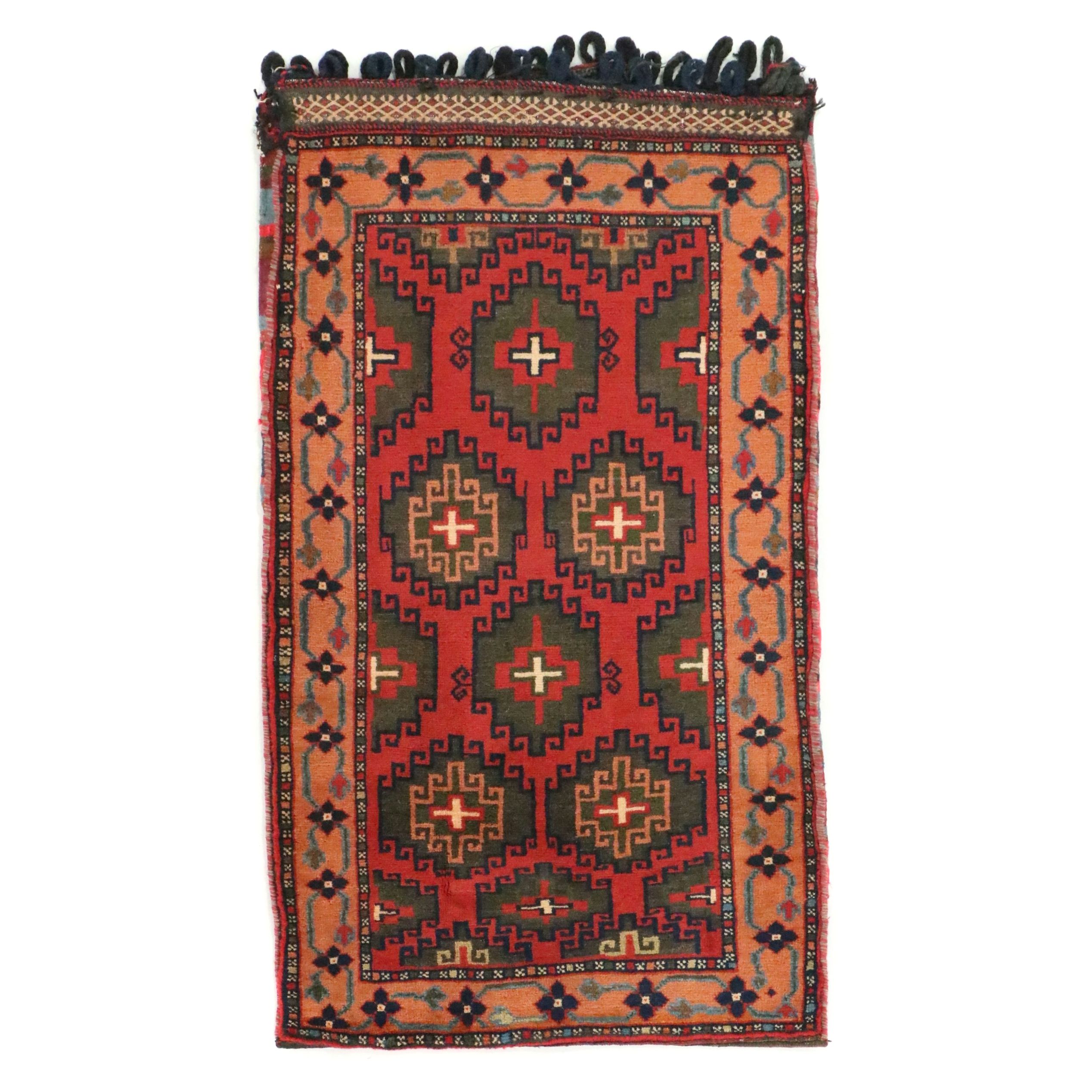 2'3 x 3'11 Handwoven Afghan Baluch Balisht Bag Cushion Cover