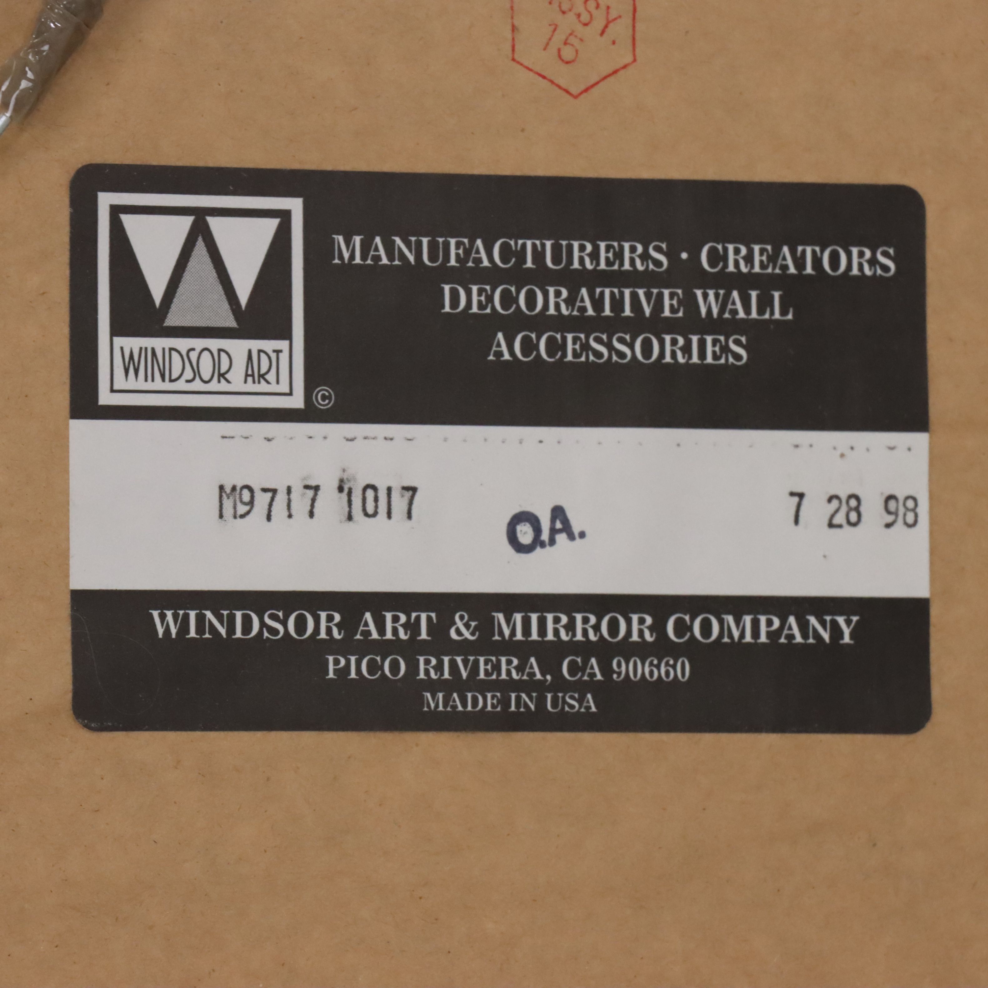 Windsor Art Decorative Oval Wall Mirror, 1998