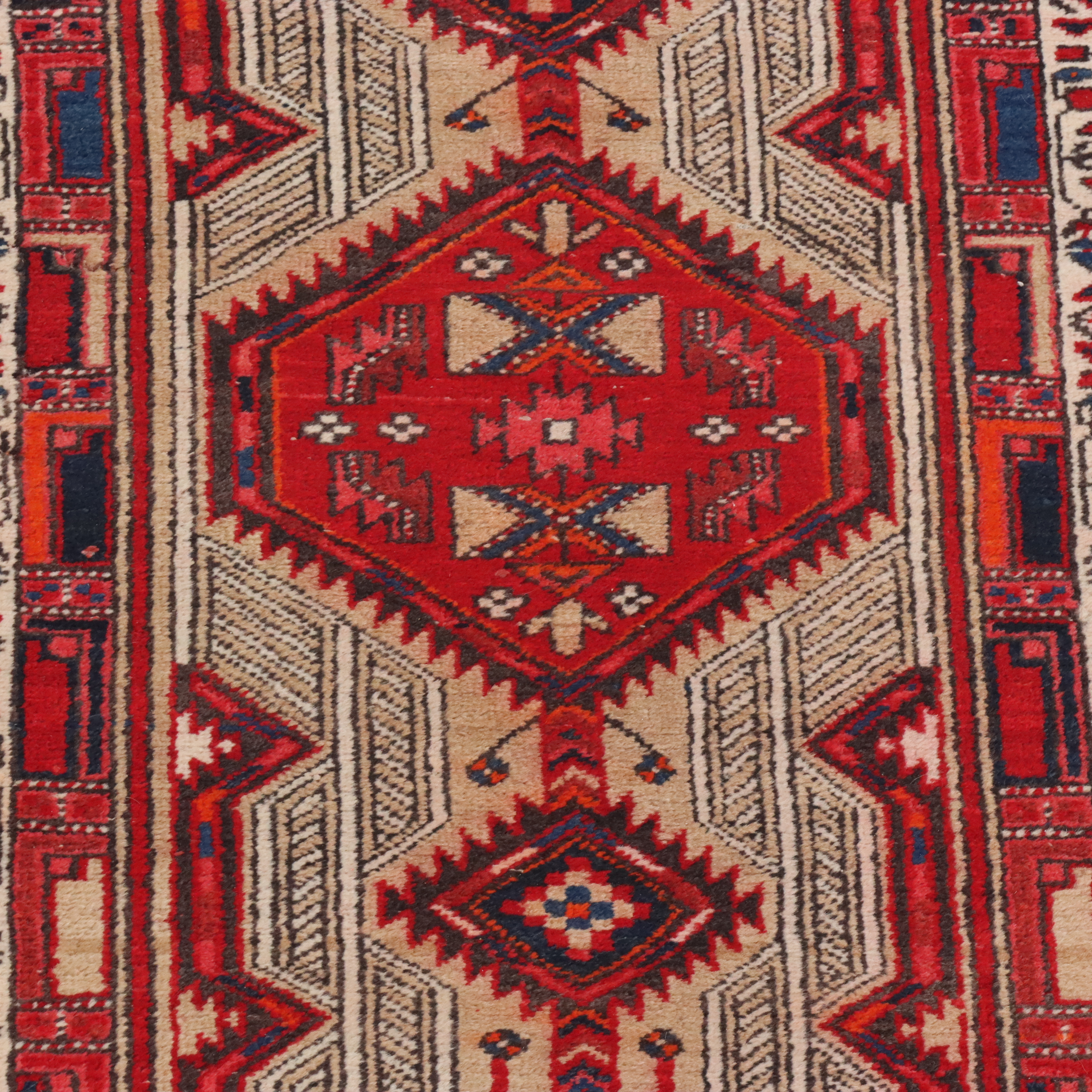 3'2 x 11'6 Hand-Knotted Persian Sarab Carpet Runner Long Rug