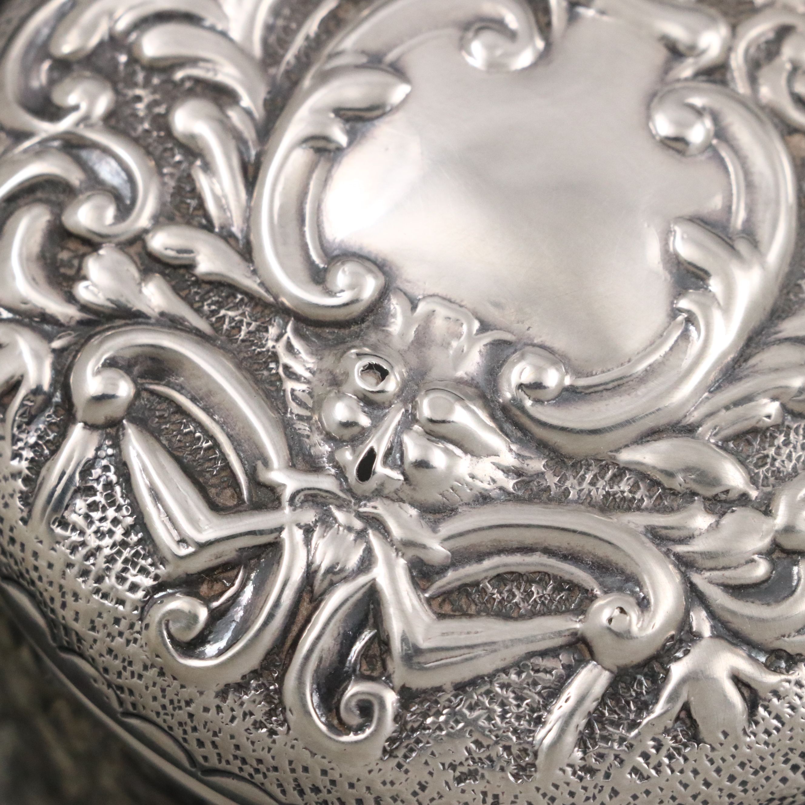 Victorian Sterling Silver and Cut Glass Vanity Jars, Bottles with Mirror