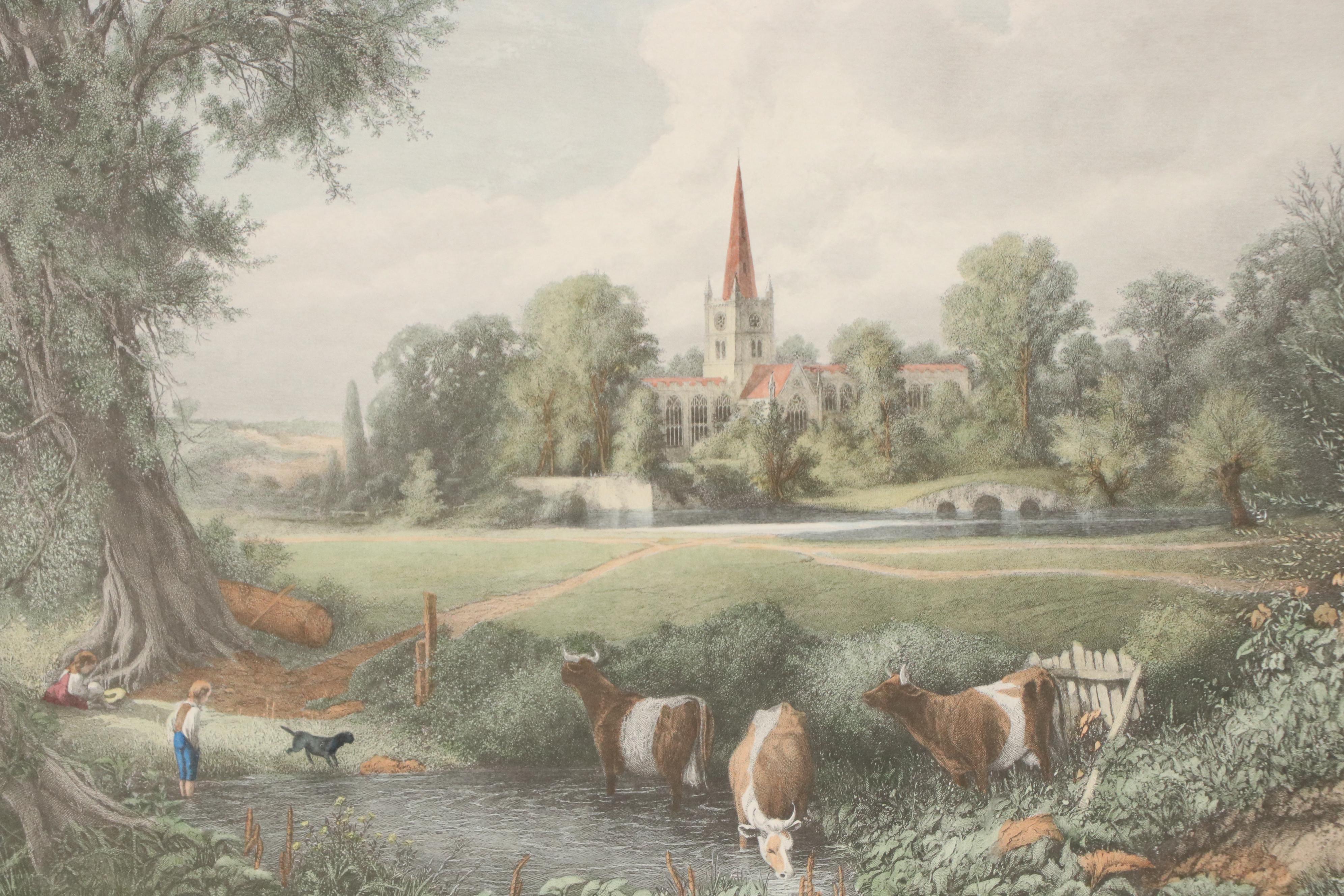 Hand-Colored Halftone Reproduction "Stratford-on-Avon"