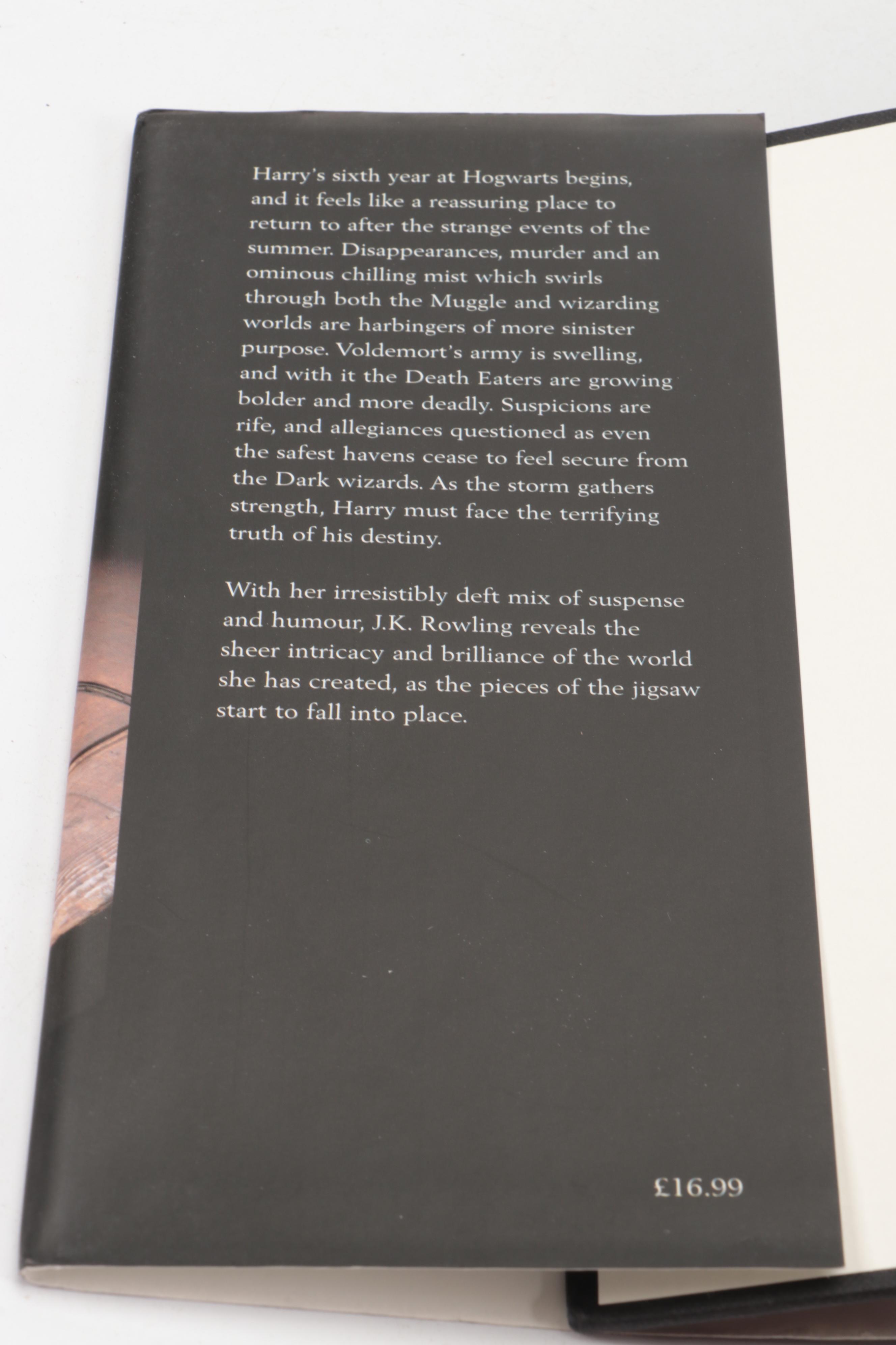 First UK Adult Edition "Harry Potter and the Half-Blood Prince" by J. K. Rowling