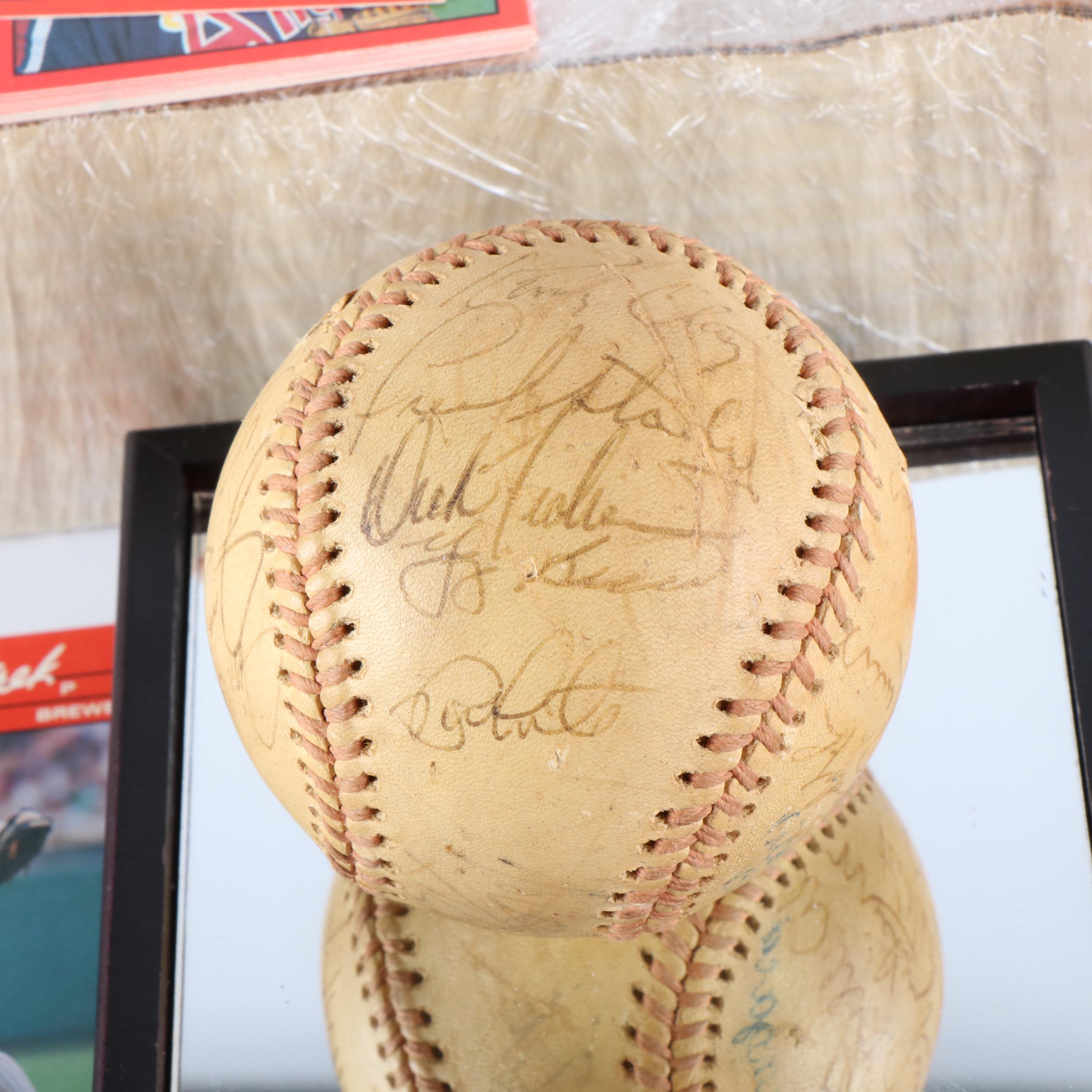 Vintage Signed Baseball with Multiple Signatures Including Yogi Berra, and More