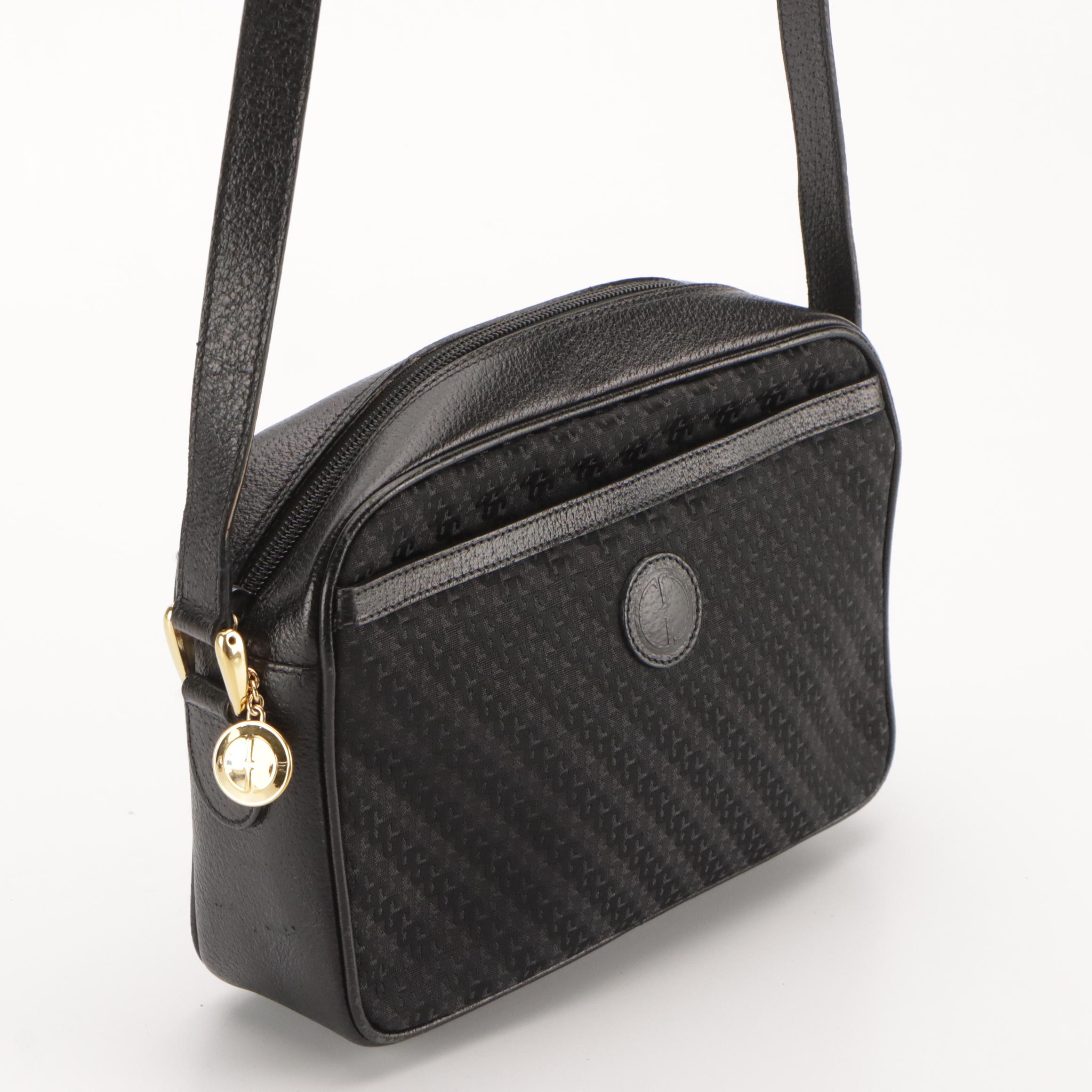 Gucci Vintage Crossbody Camera Bag in Logo Jacquard Canvas and Leather Trim