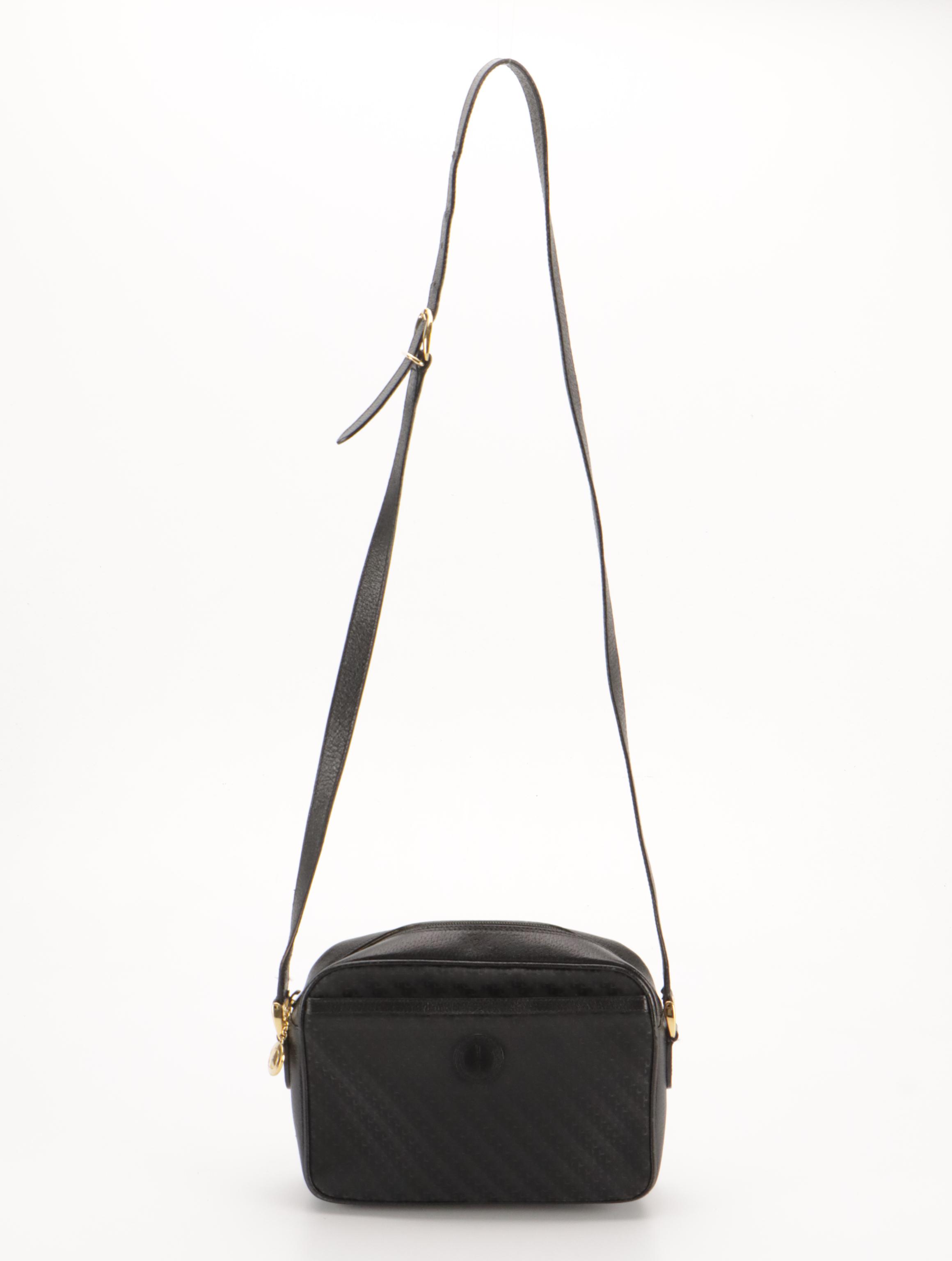 Gucci Vintage Crossbody Camera Bag in Logo Jacquard Canvas and Leather Trim