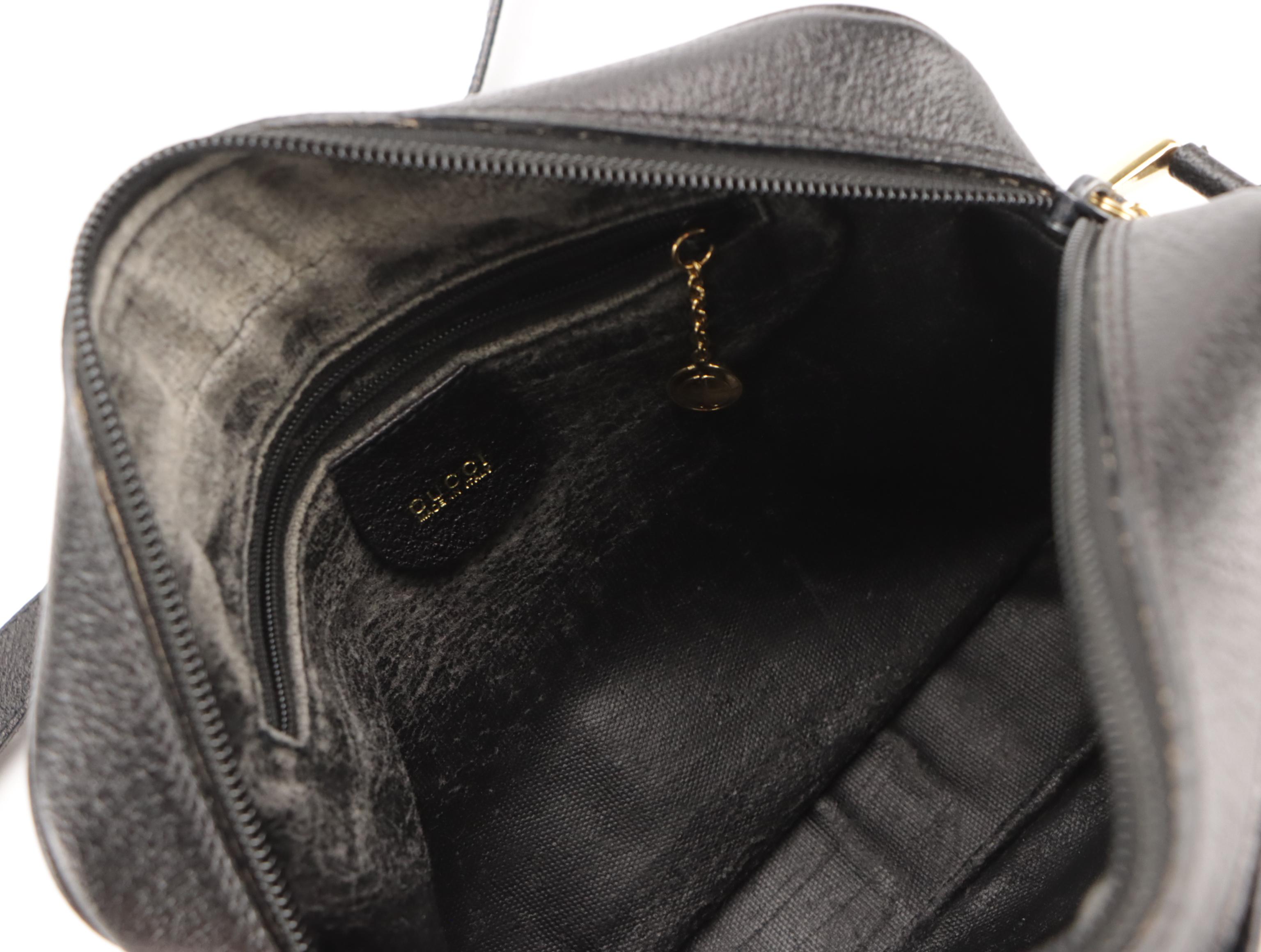 Gucci Vintage Crossbody Camera Bag in Logo Jacquard Canvas and Leather Trim