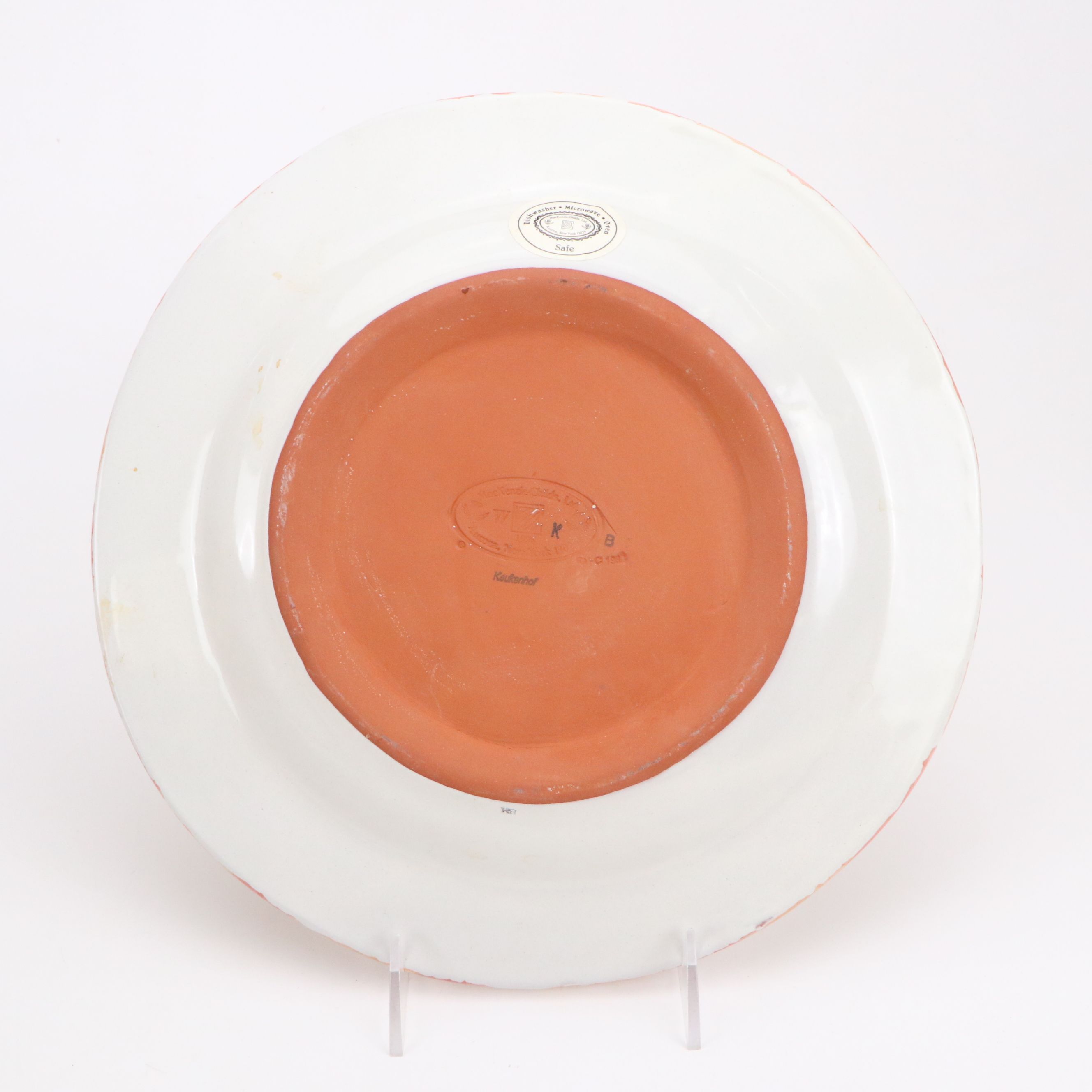 MacKenzie-Childs "Keukenhoff" Ceramic Plate and Ruffled Oval Serving Platter