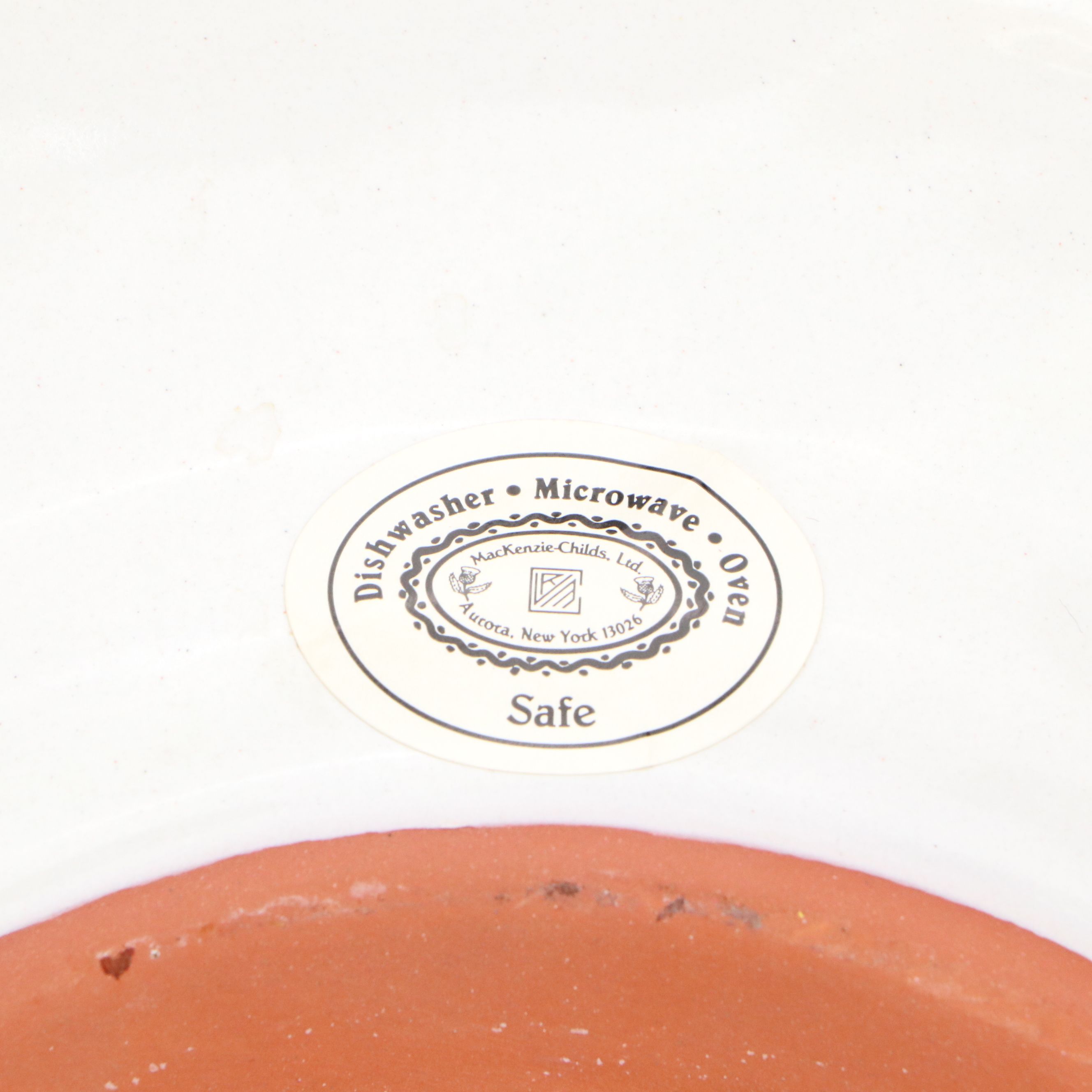 MacKenzie-Childs "Keukenhoff" Ceramic Plate and Ruffled Oval Serving Platter