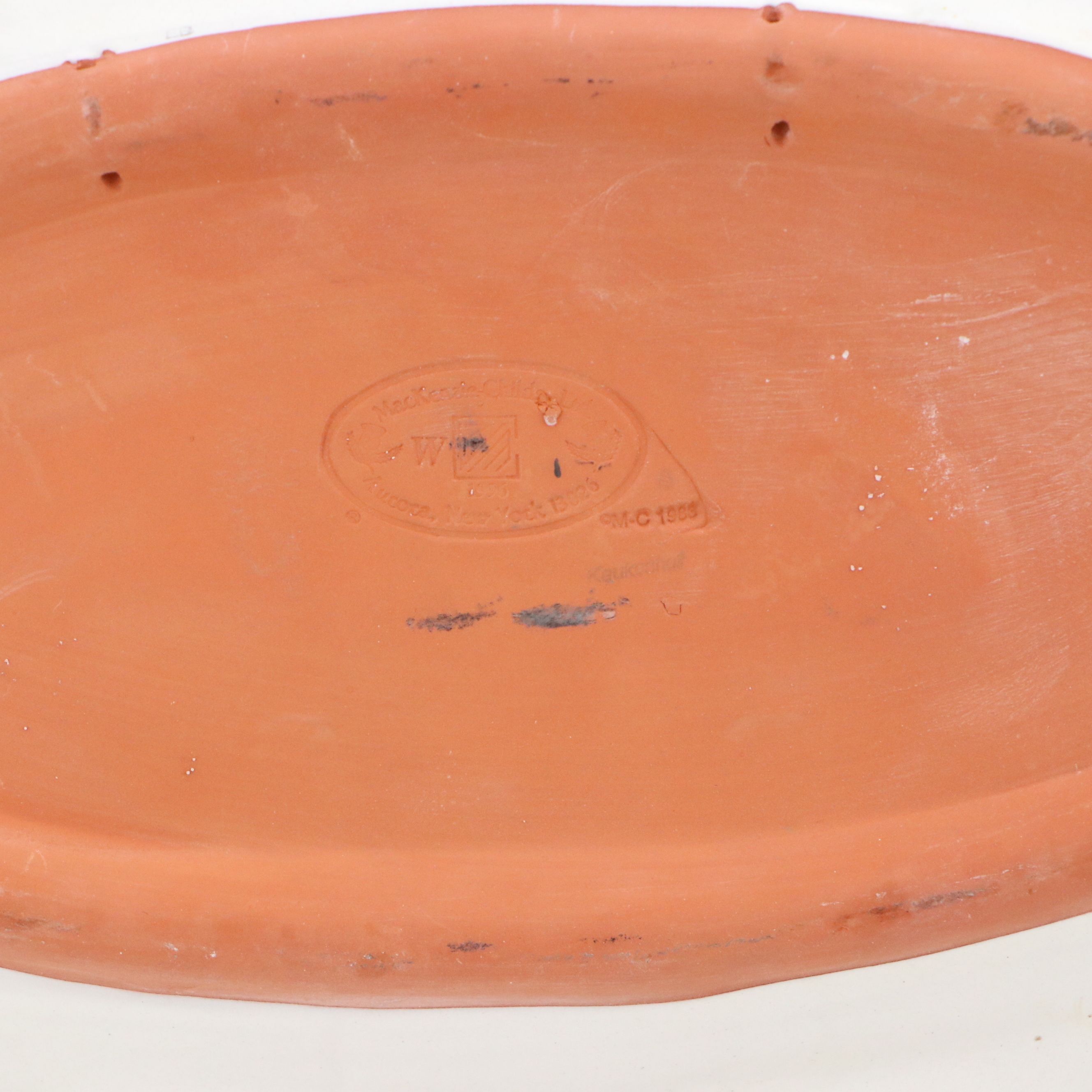 MacKenzie-Childs "Keukenhoff" Ceramic Plate and Ruffled Oval Serving Platter