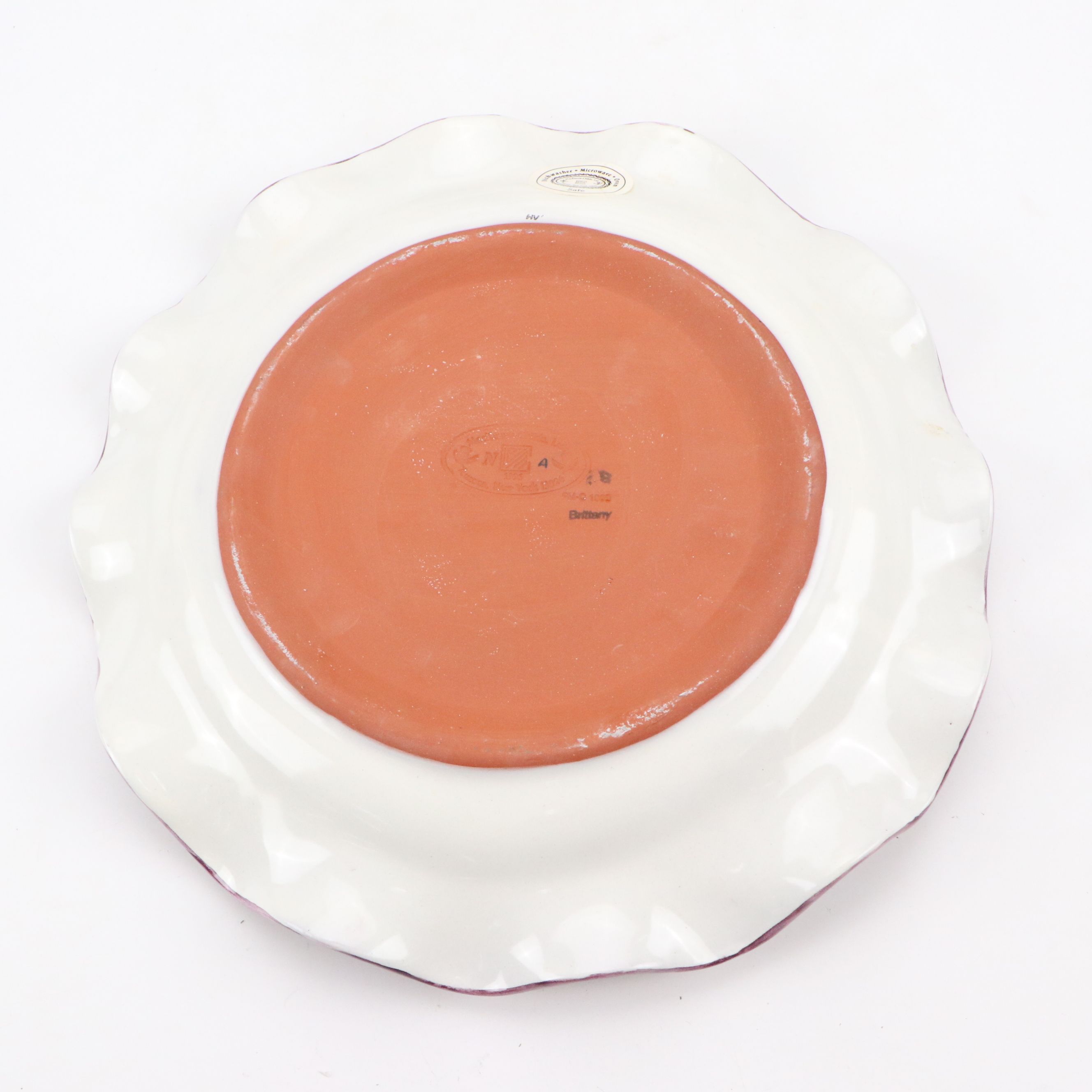 MacKenzie-Childs Victoria and Richard Ruffled Round Ceramic Platters