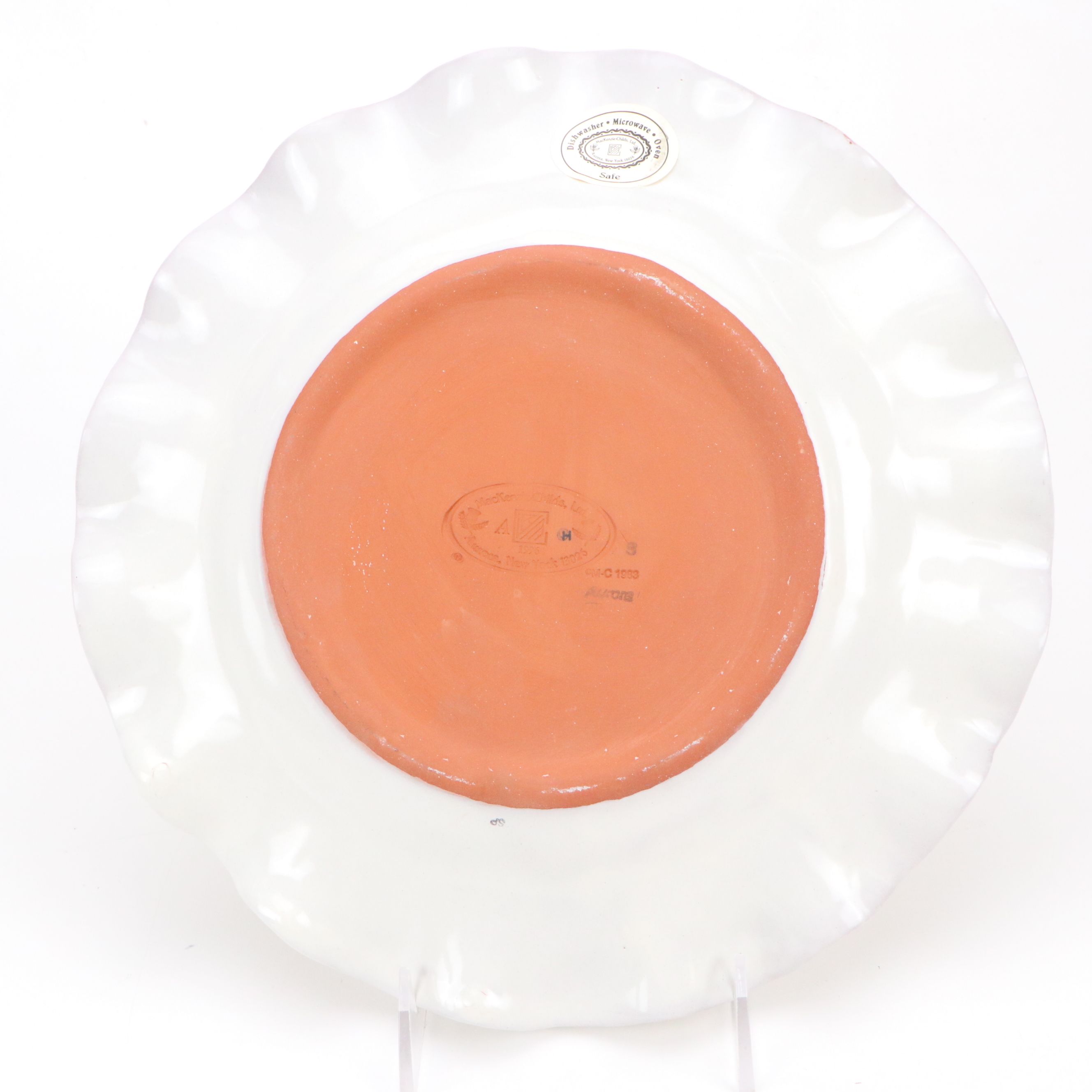 MacKenzie-Childs Victoria and Richard Ruffled Round Ceramic Platters