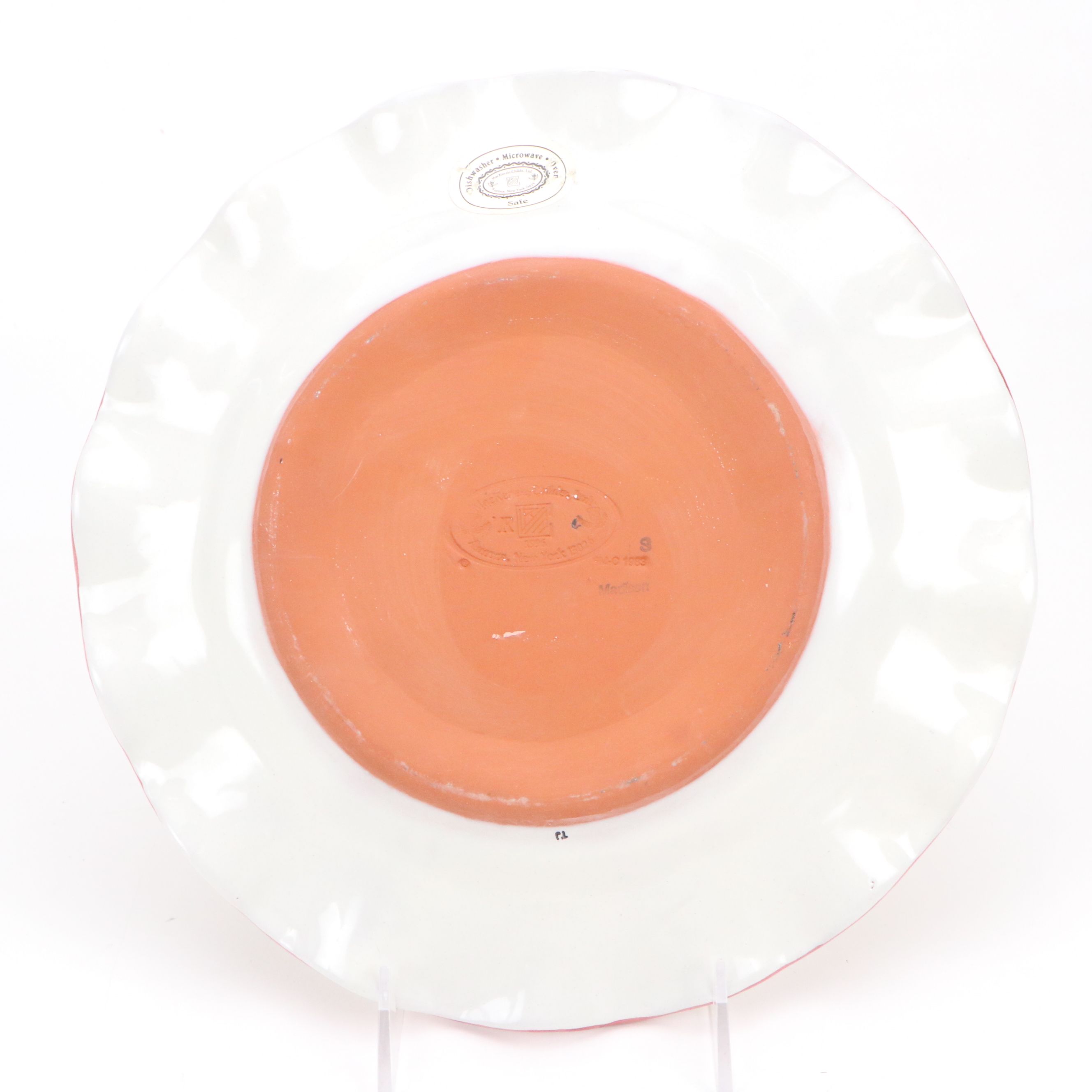 MacKenzie-Childs Victoria and Richard Ruffled Round Ceramic Platters