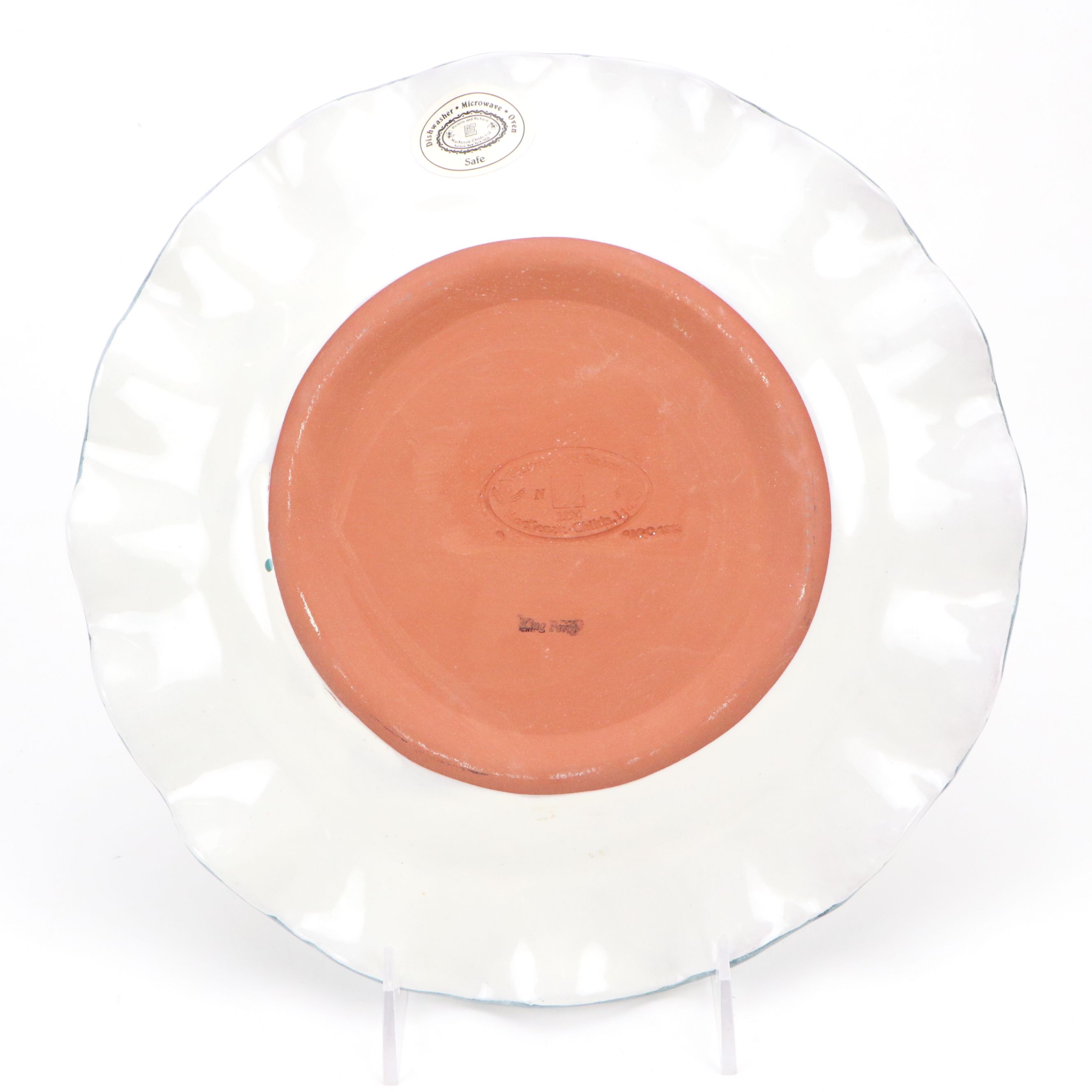 MacKenzie-Childs Victoria and Richard Ruffled Round Ceramic Platters