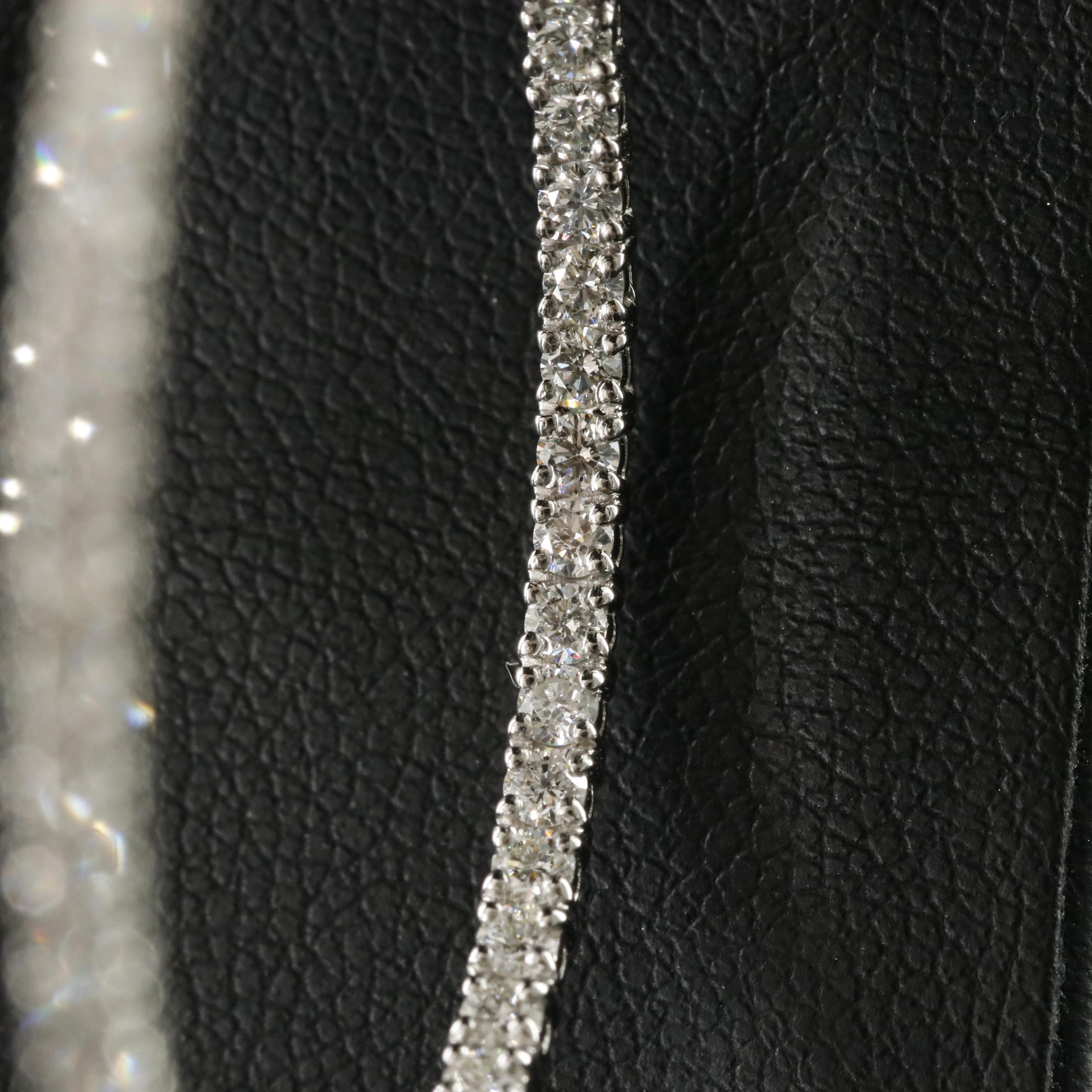 Platinum 2.90 CTW Diamond Inside Out Hoop Earrings