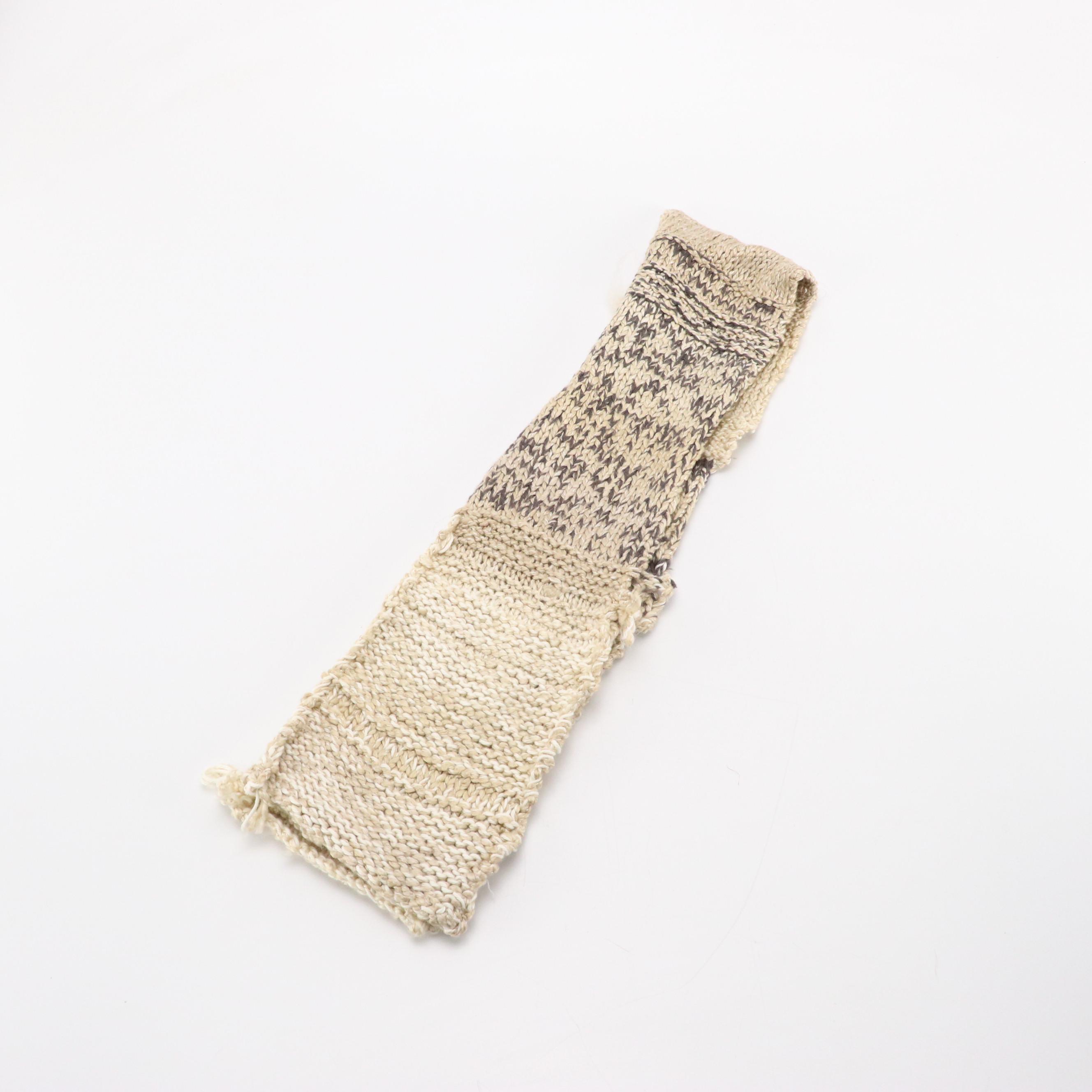 Hand-Knitted and Other Knit Narrow Scarves