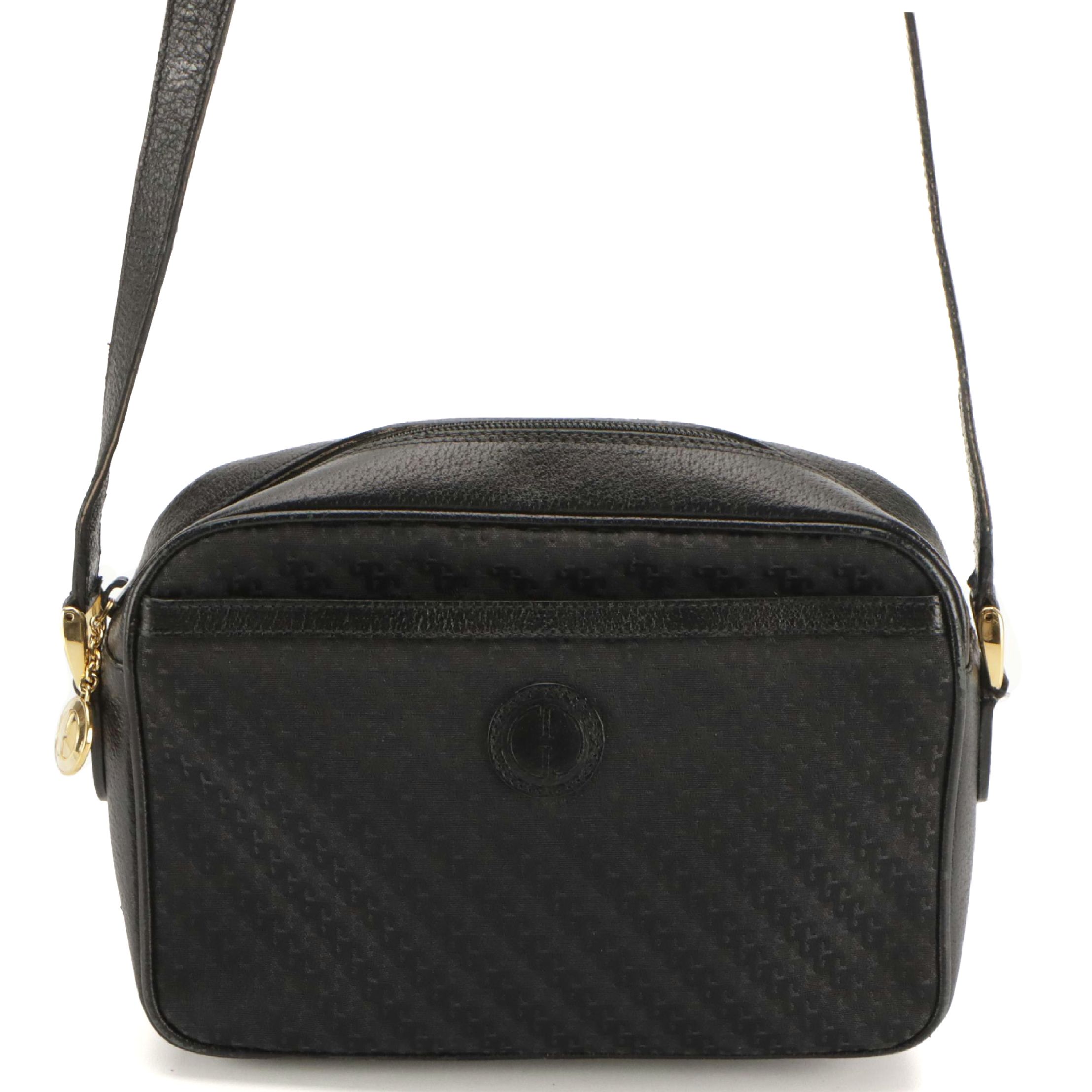 Gucci Vintage Crossbody Camera Bag in Logo Jacquard Canvas and Leather Trim