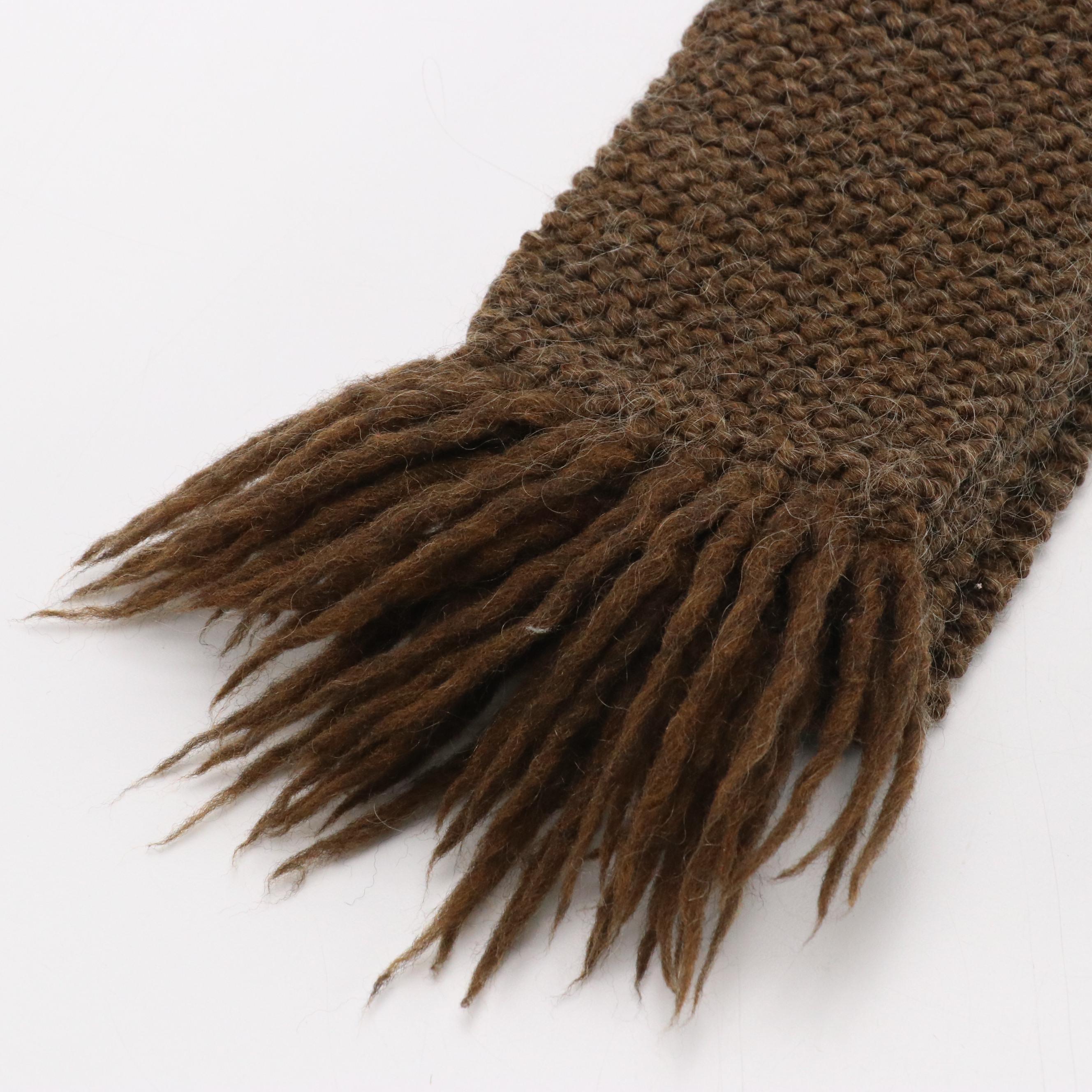 Hand-Knitted and Other Knit Narrow Scarves