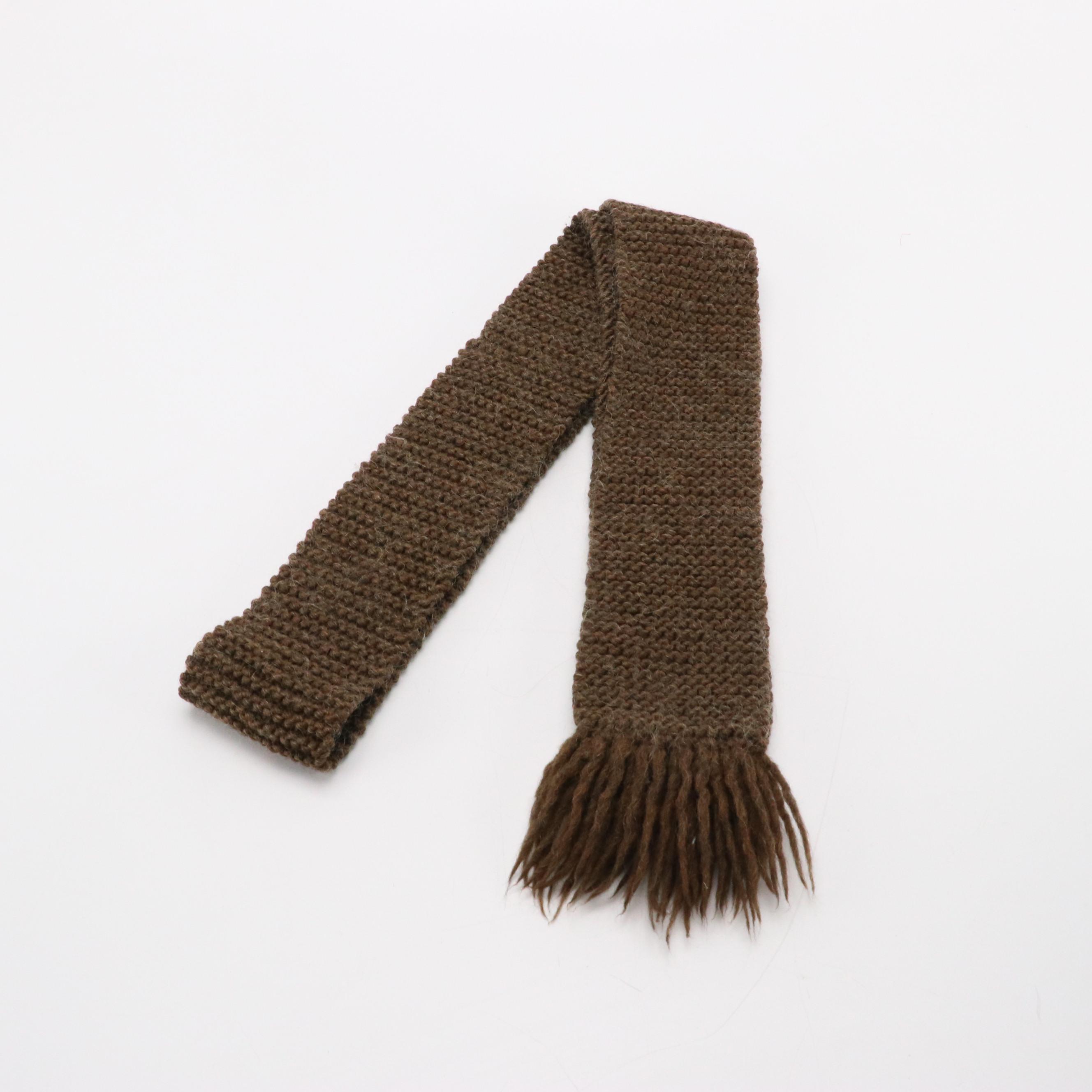 Hand-Knitted and Other Knit Narrow Scarves