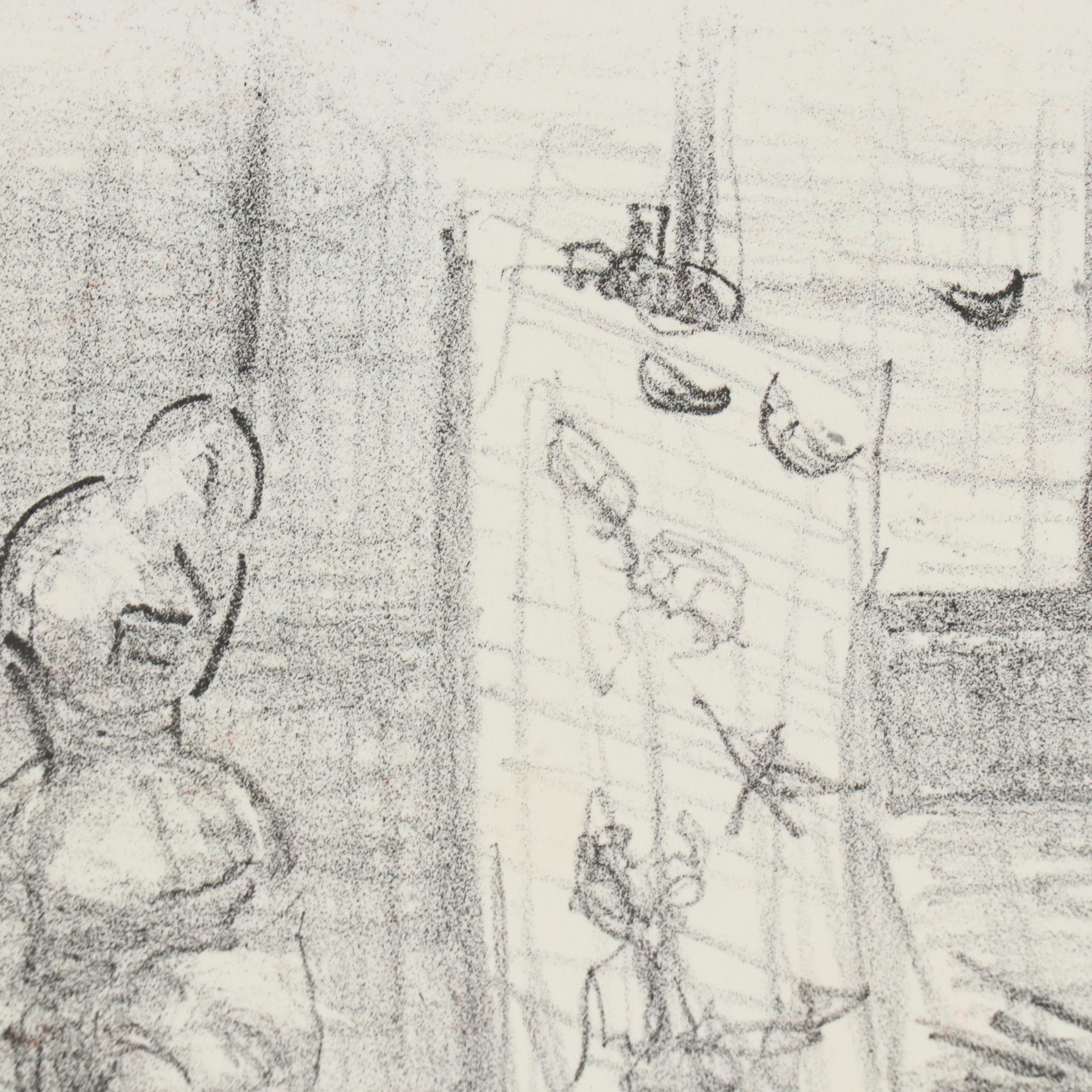 Winston Price Collection of Figural Stone Lithographs, Mid-20th Century