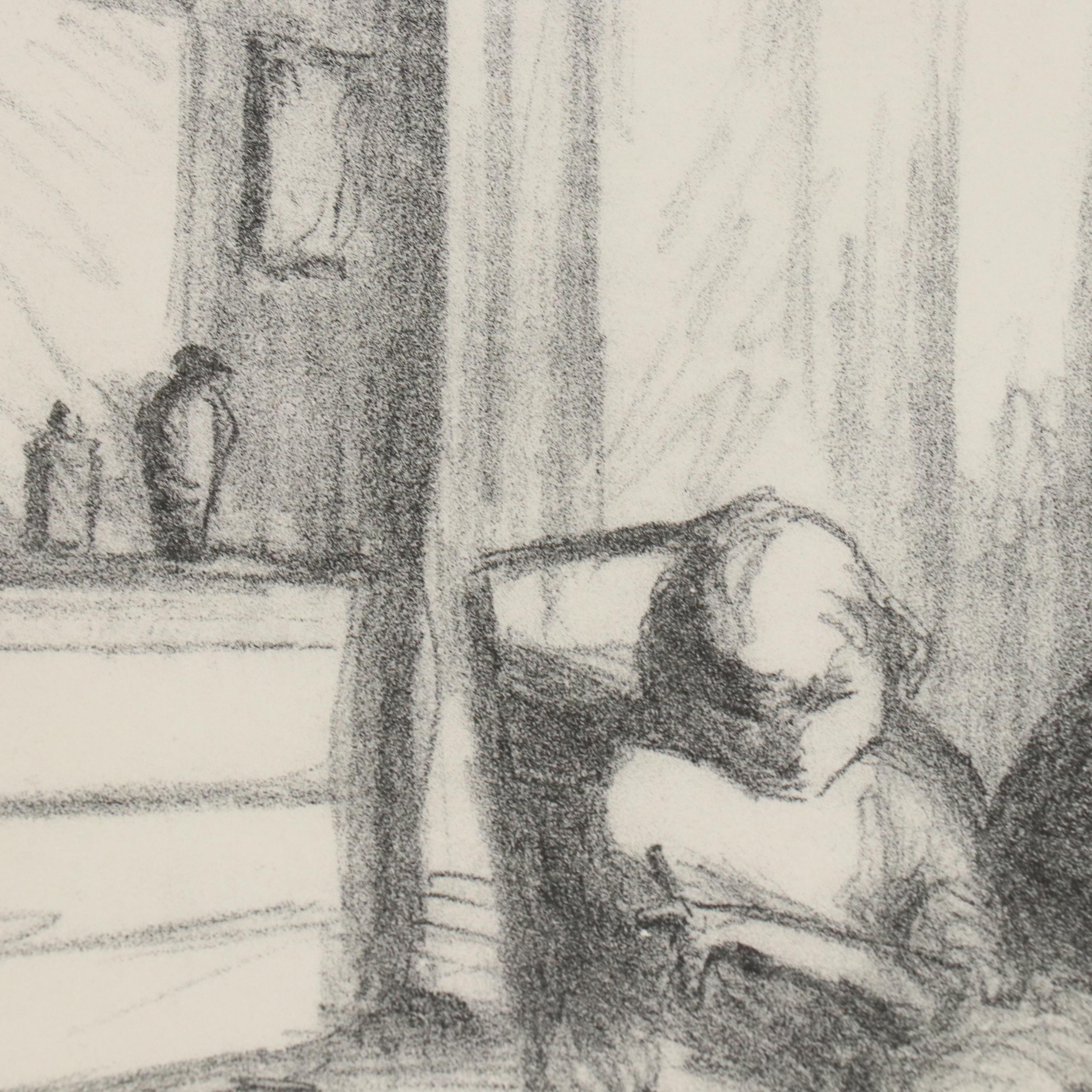 Winston Price Collection of Figural Stone Lithographs, Mid-20th Century