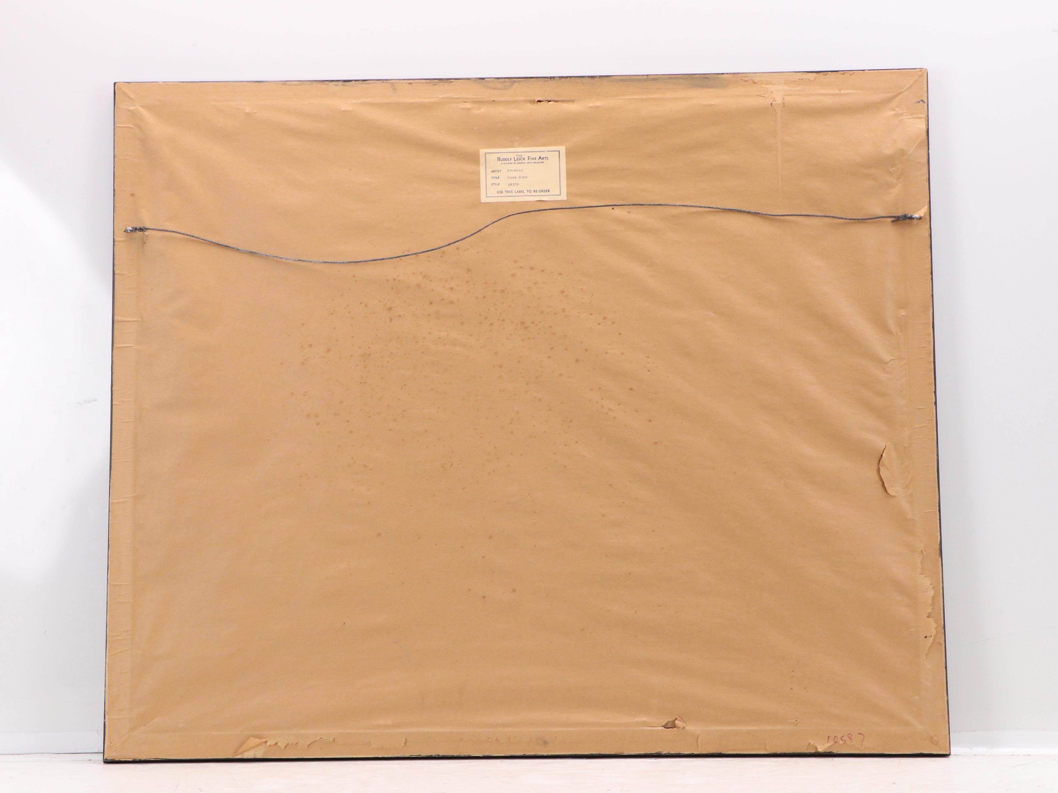 Hunting Genre Hand-Colored Photogravure "The Bury Hunt"