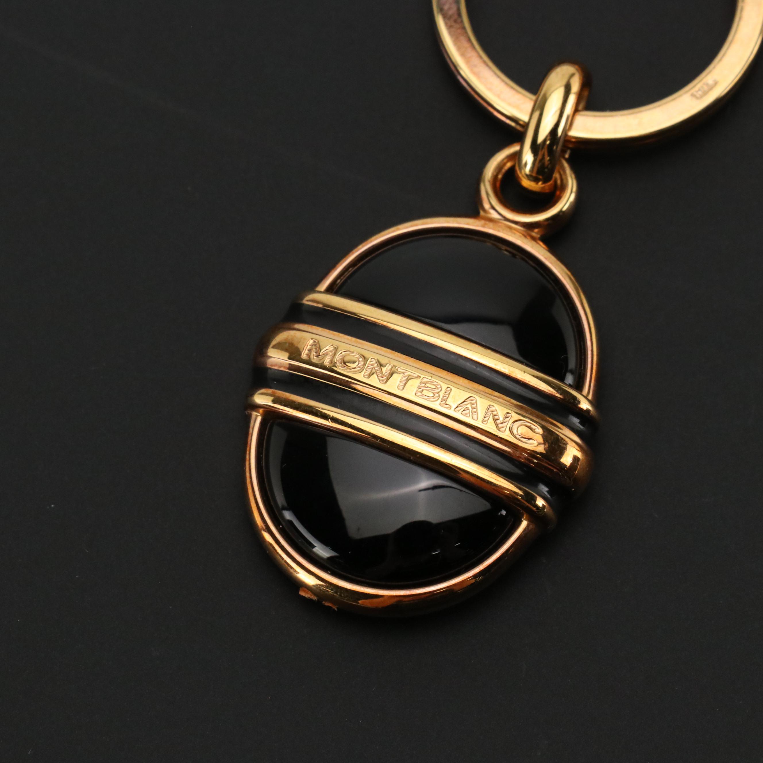 Montblanc Black Onyx Key Ring