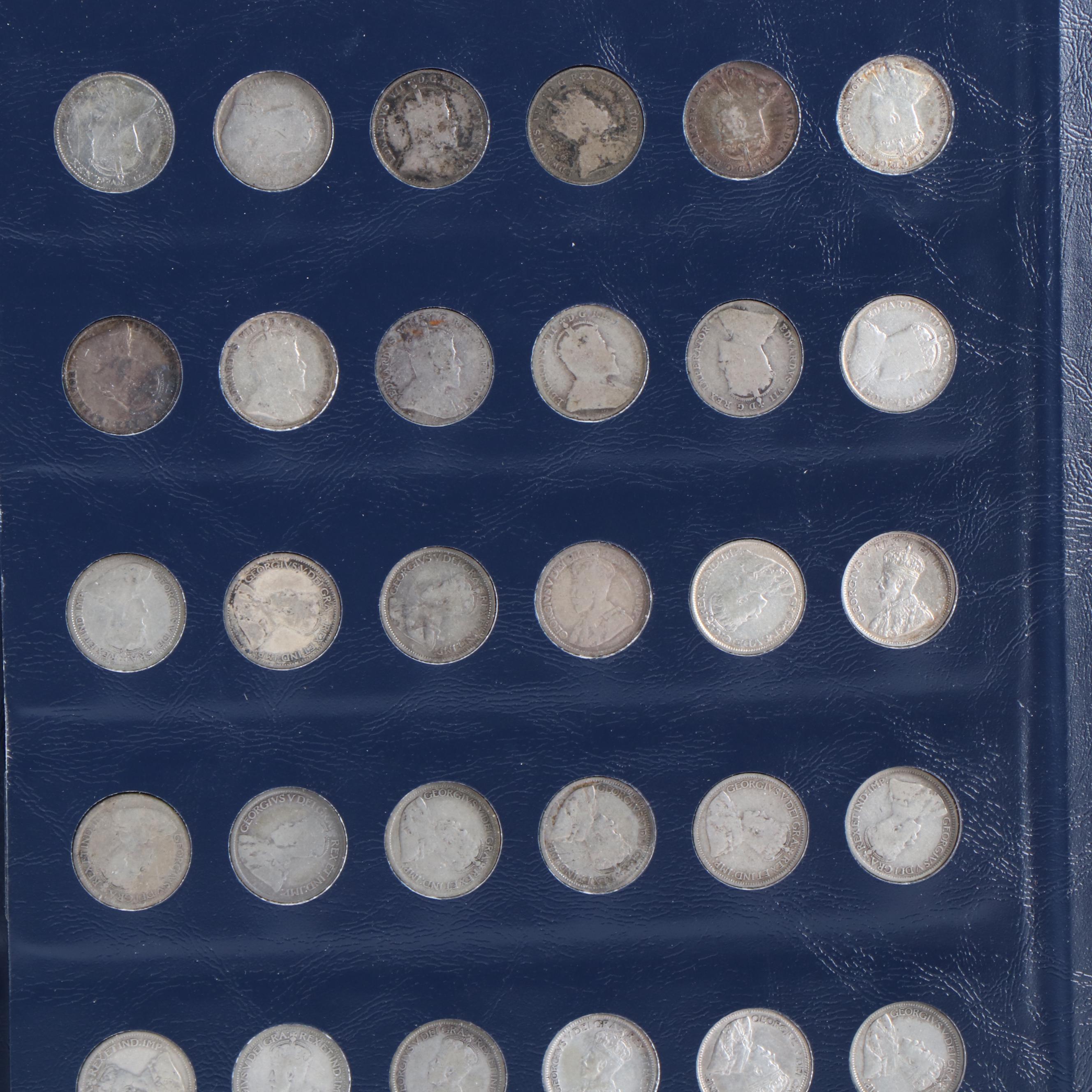 Partial Canada Ten Cents Collection with 166 Coins from 1858-2015
