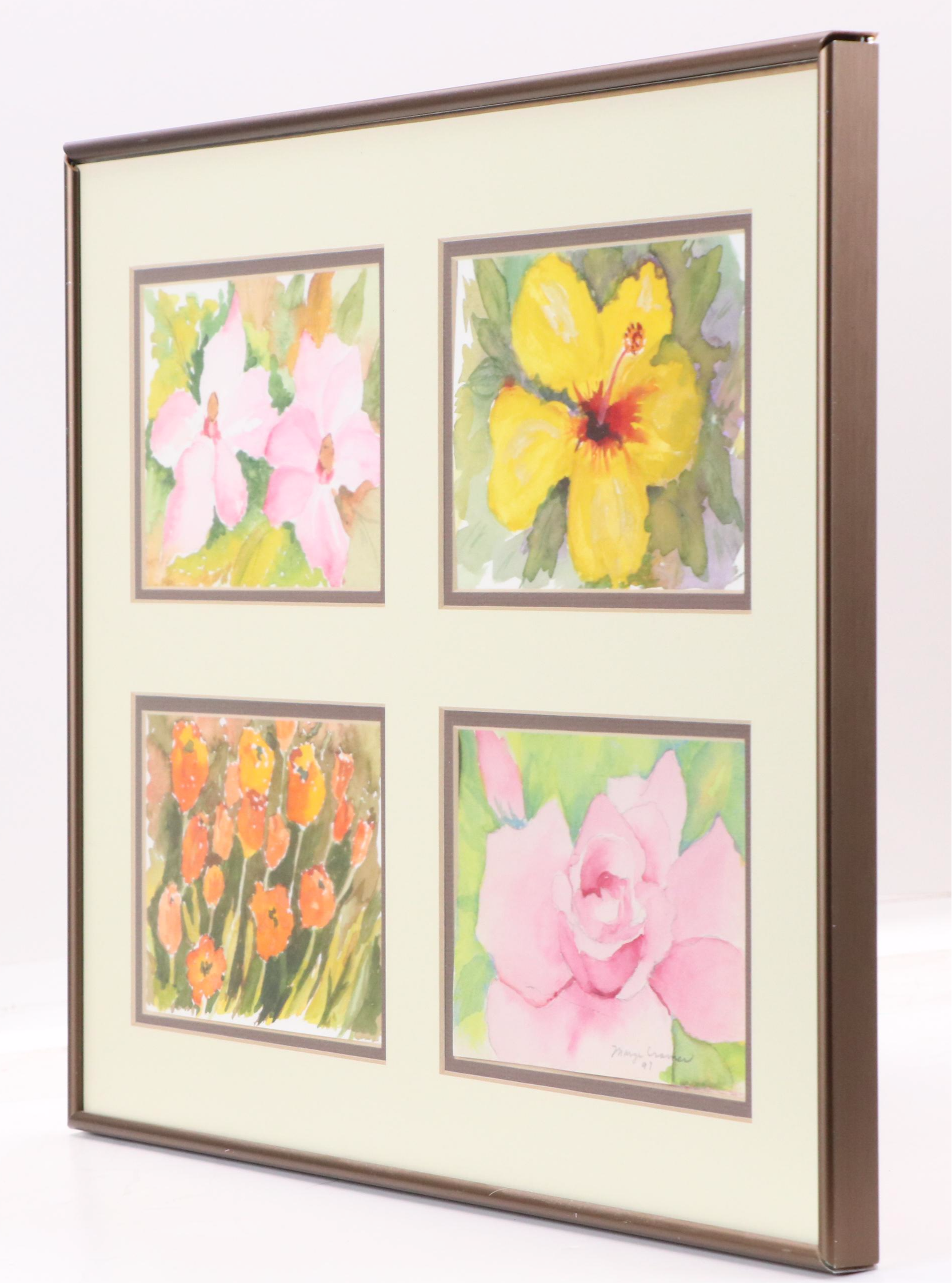 Marge Cramer Floral Watercolor Montage, 1997