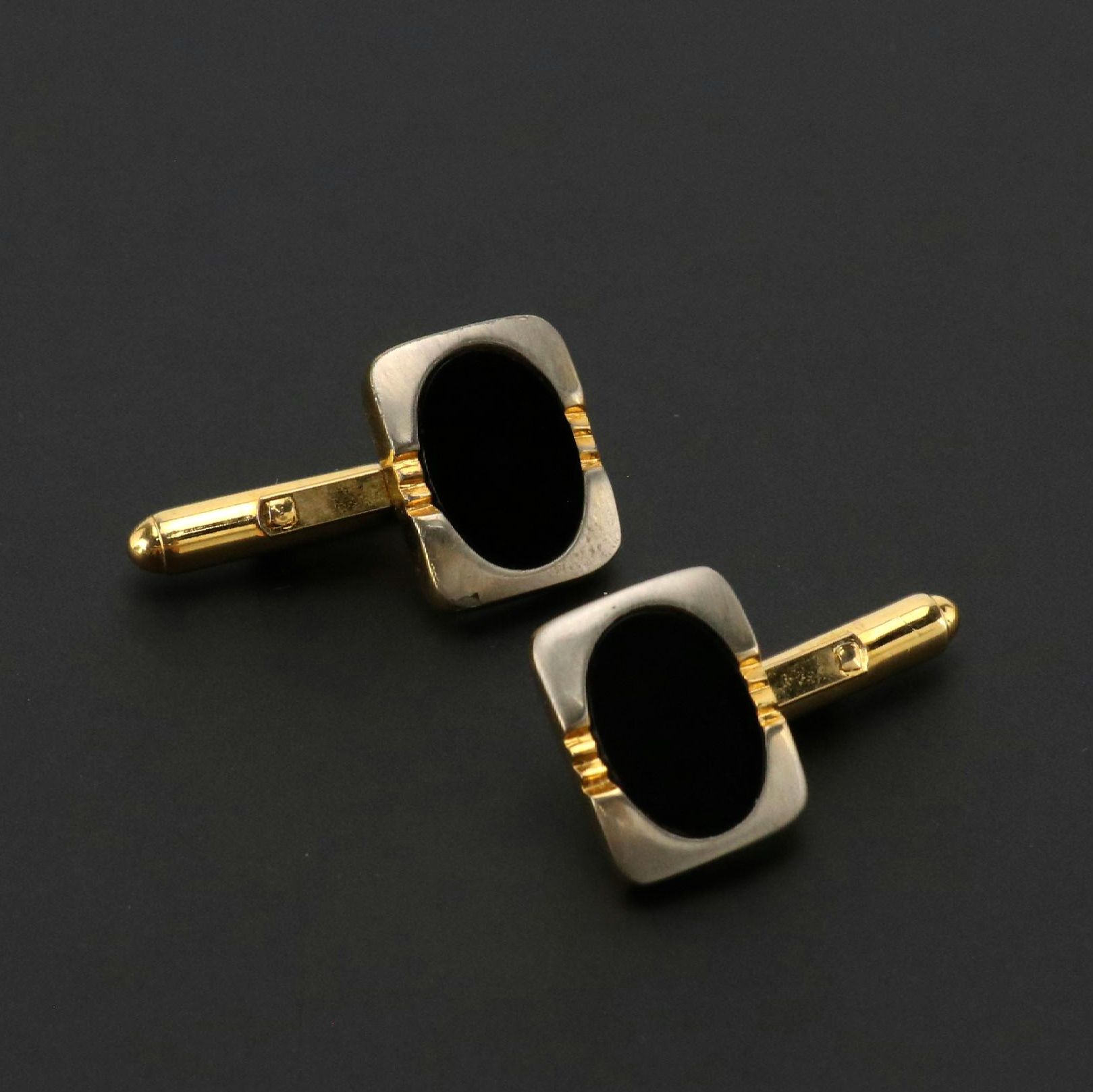 Christian Dior Black Onyx Cufflinks