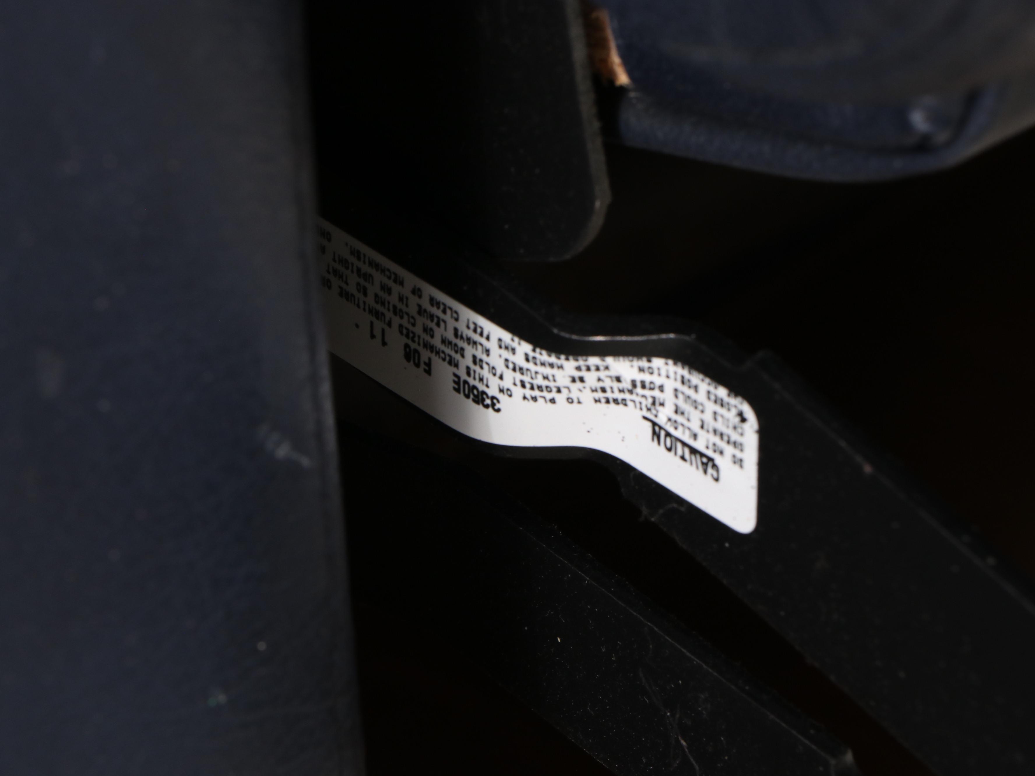 Blue Leather Upholstered Two-Piece Reclining Sectional Sofa