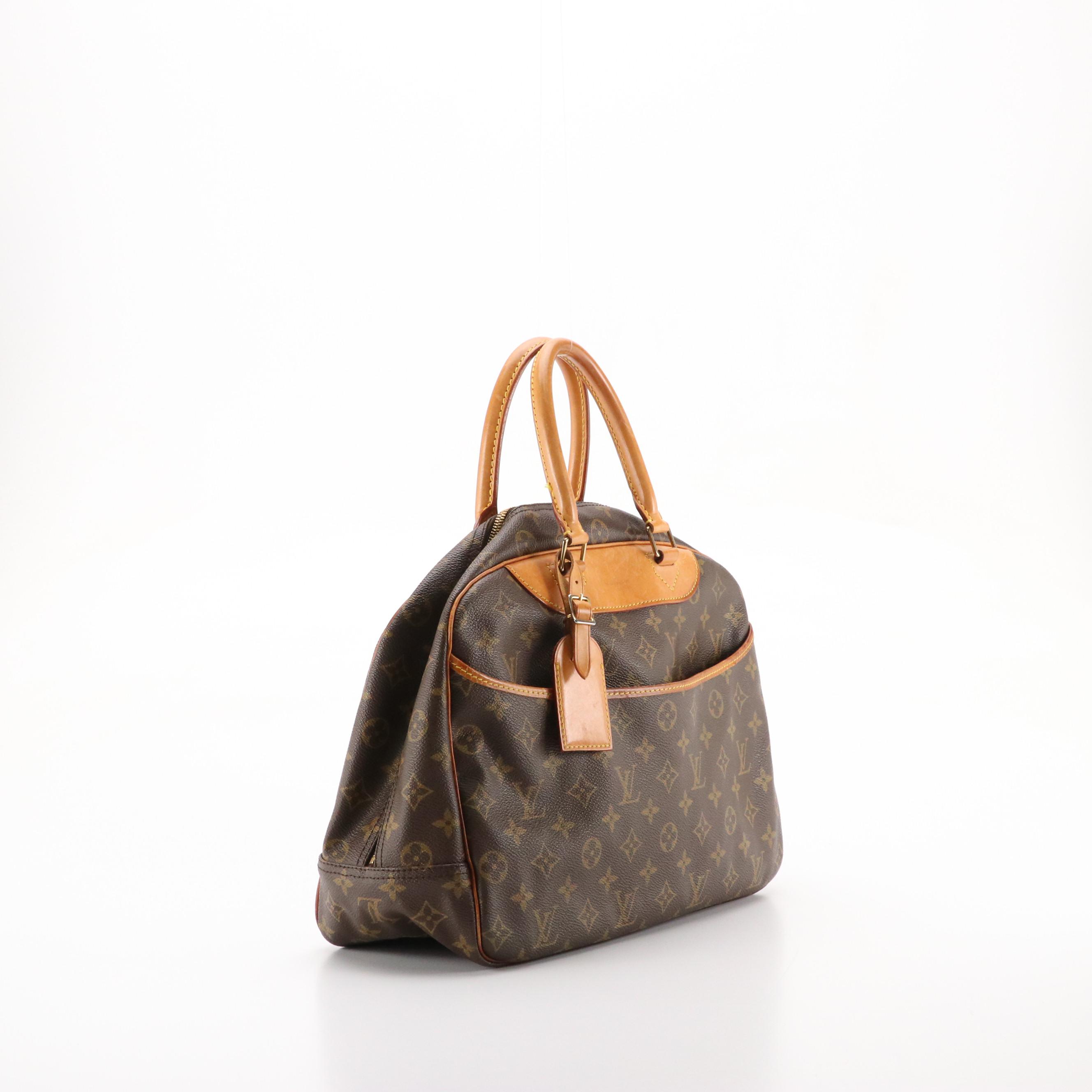 Louis Vuitton Deauville Handbag in Monogram Canvas and Vachetta Leather
