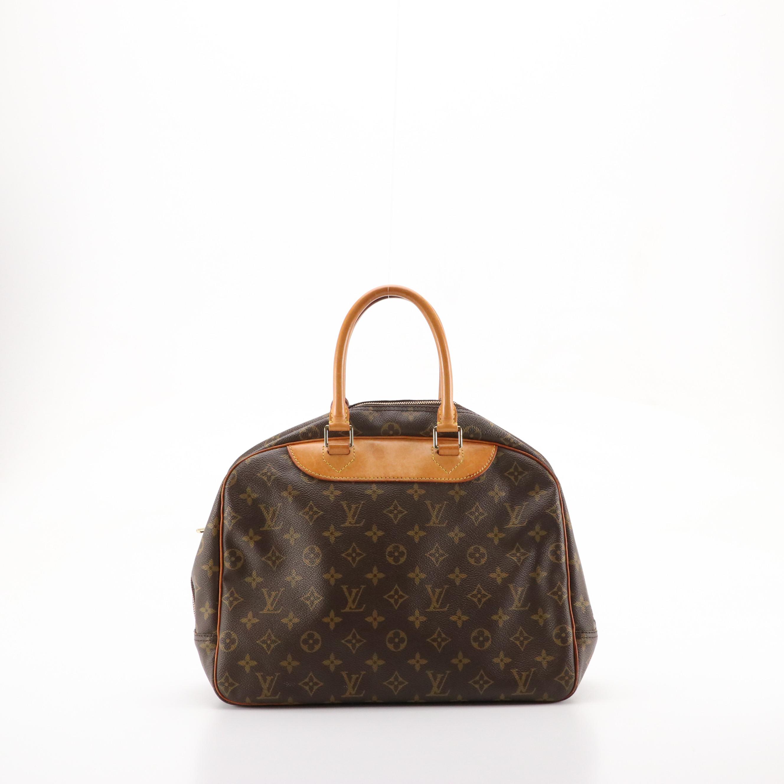 Louis Vuitton Deauville Handbag in Monogram Canvas and Vachetta Leather
