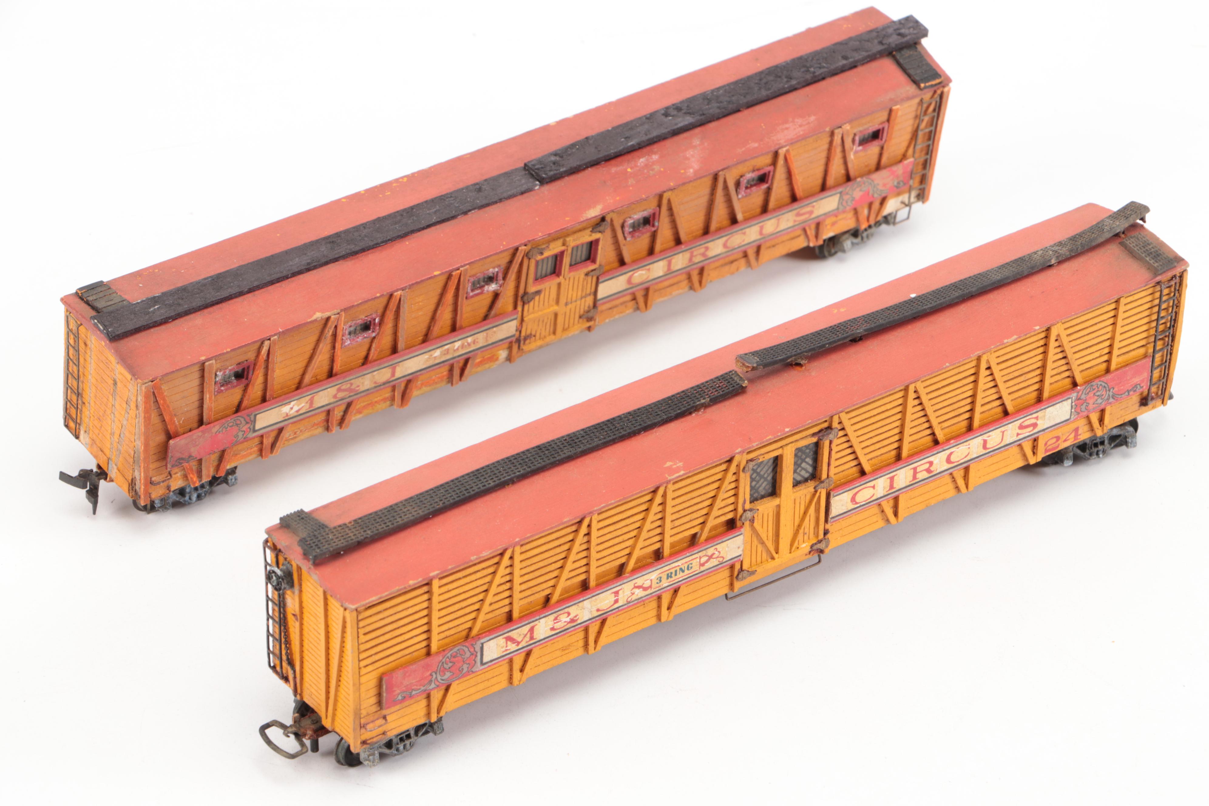 Circus Themed HO Scale Train Set, 20th Century