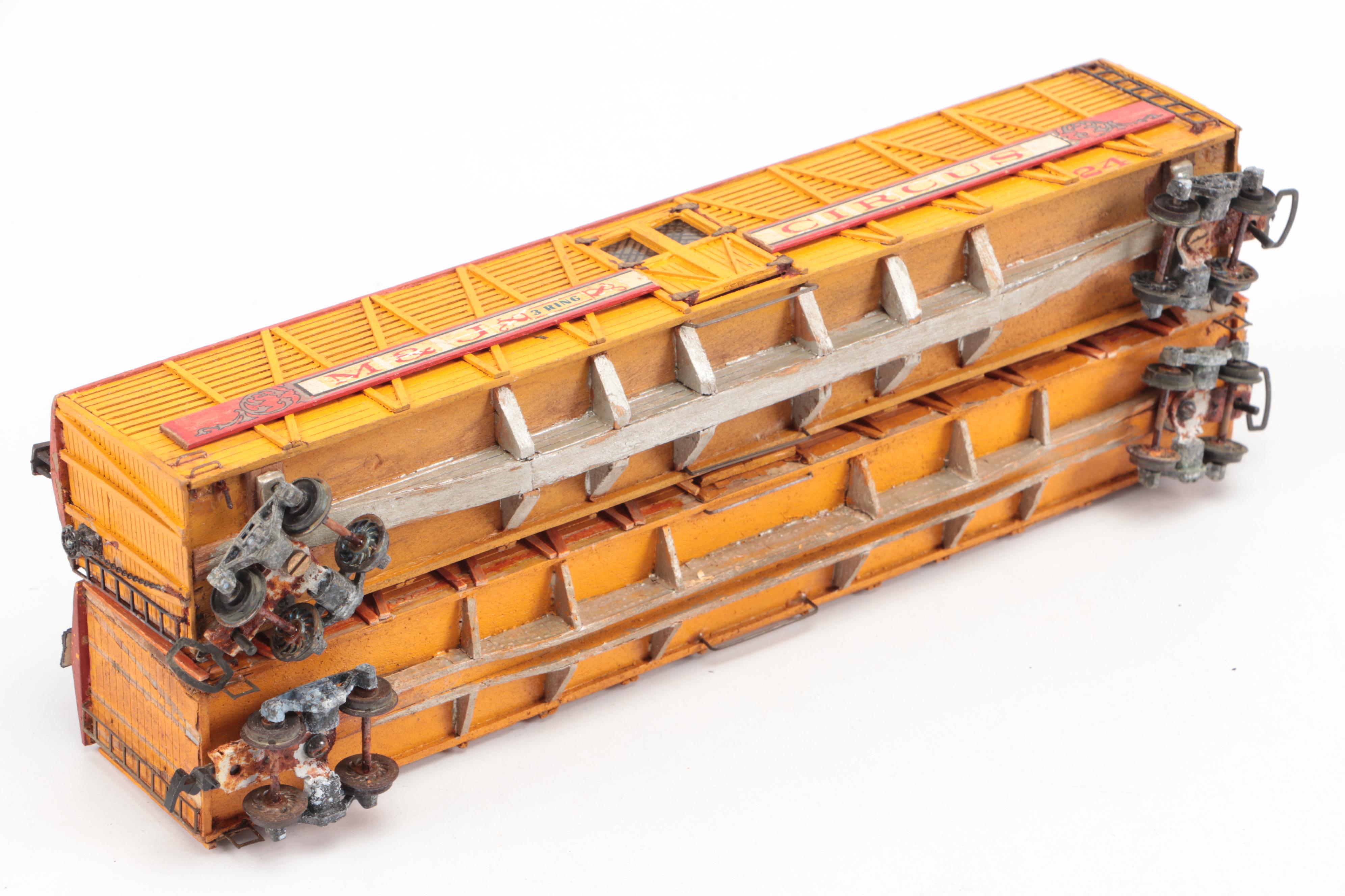 Circus Themed HO Scale Train Set, 20th Century