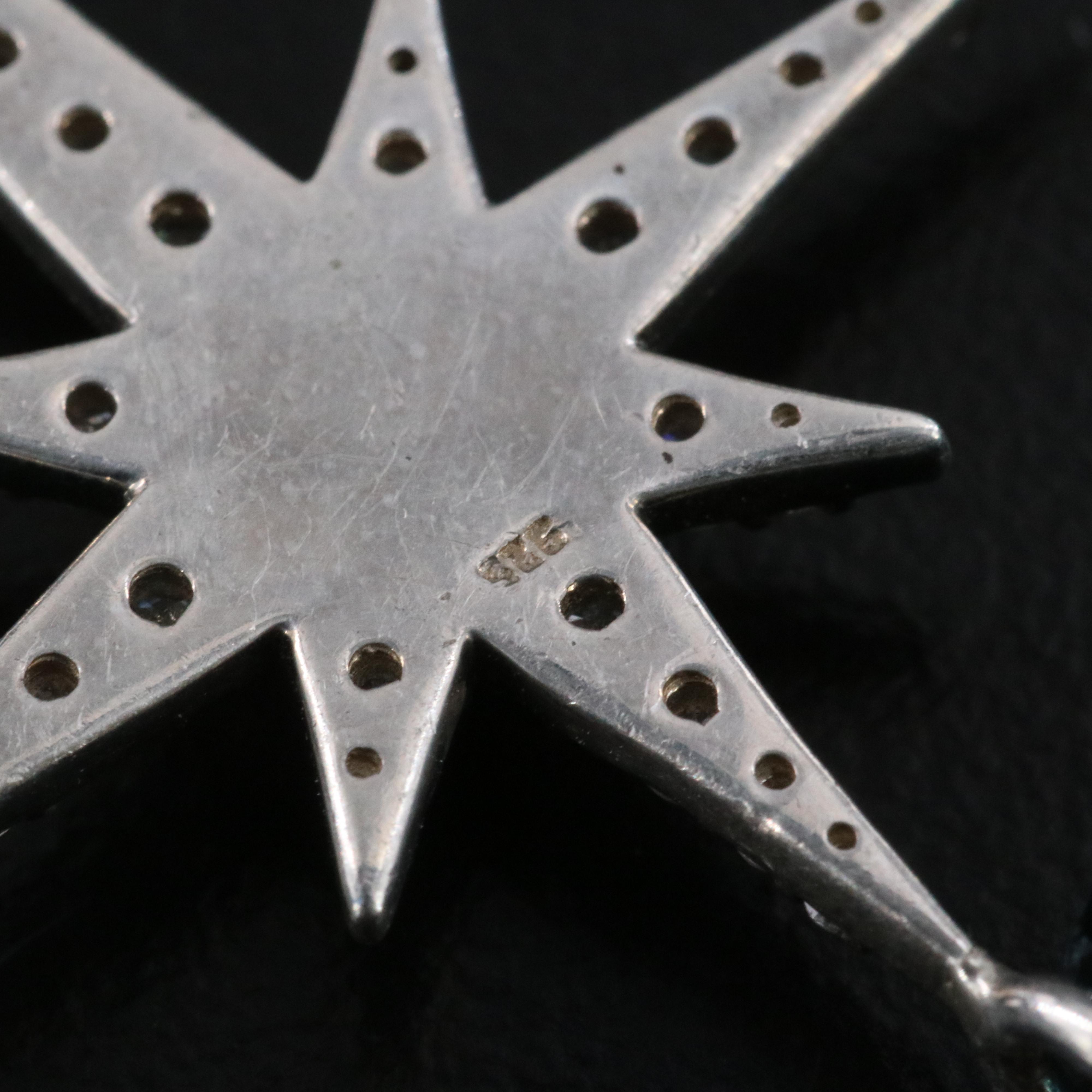 Sheryl Lowe Sterling London Blue Topaz and Diamond Star Necklace