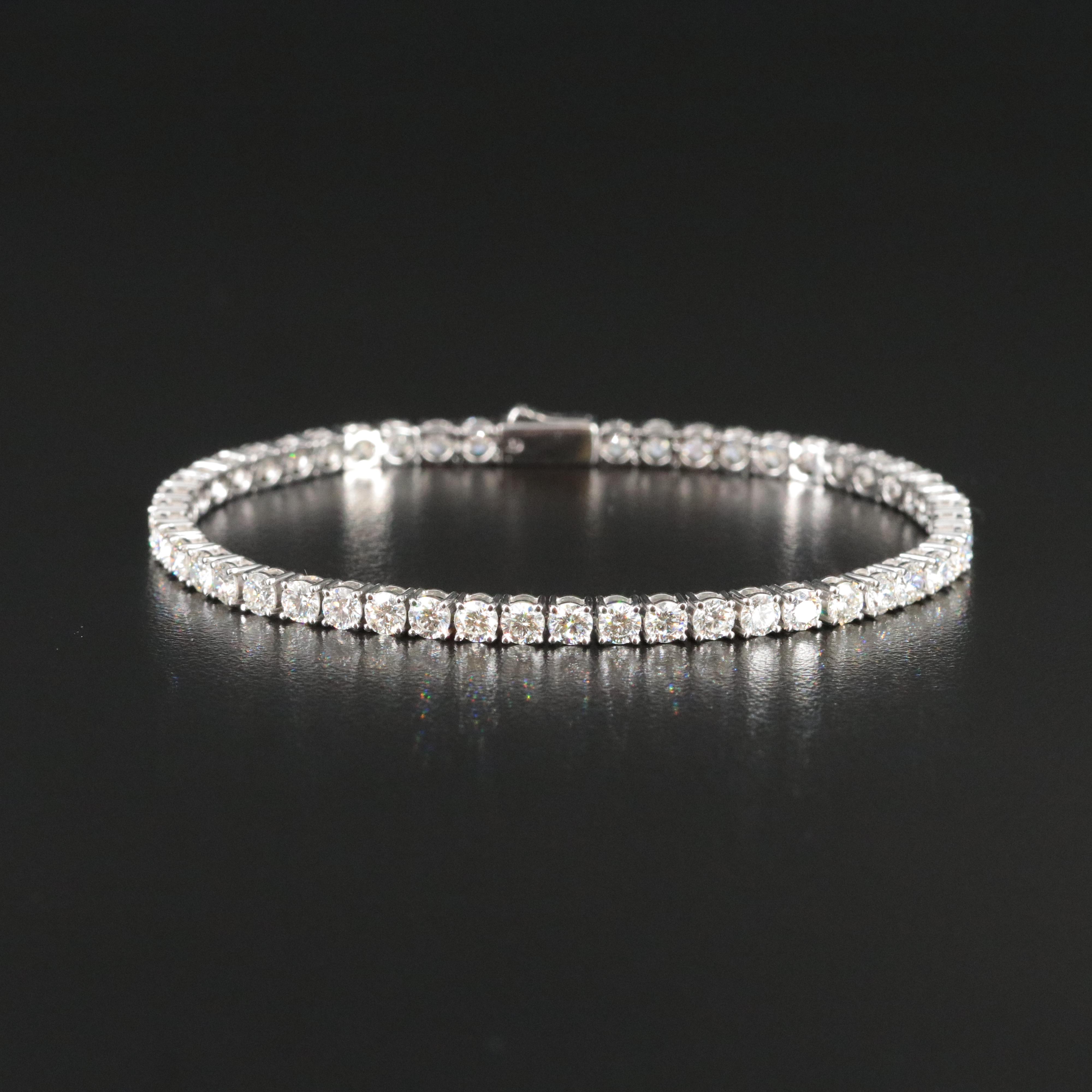 Platinum 6.13 CTW Diamond Line Bracelet