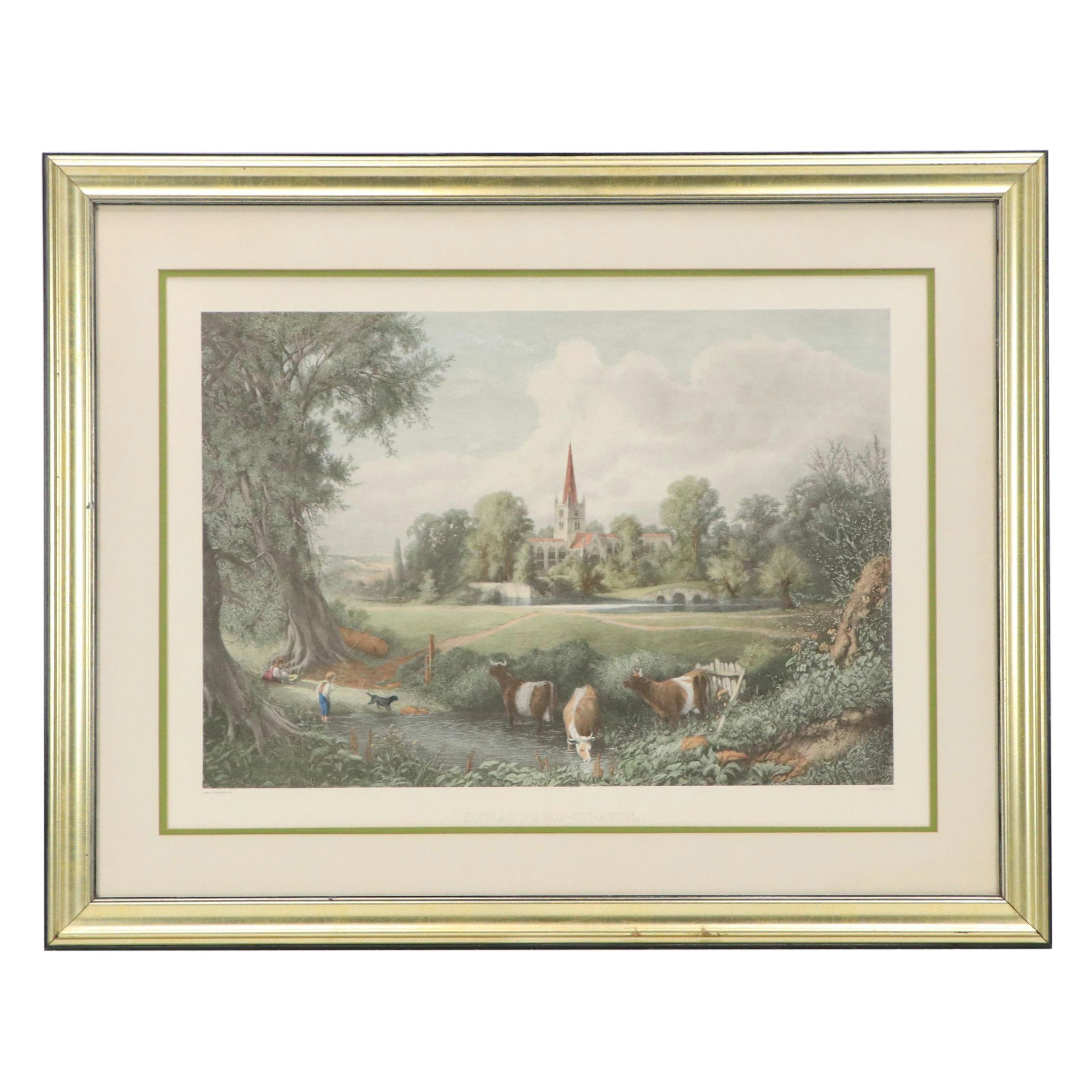 Hand-Colored Halftone Reproduction "Stratford-on-Avon"