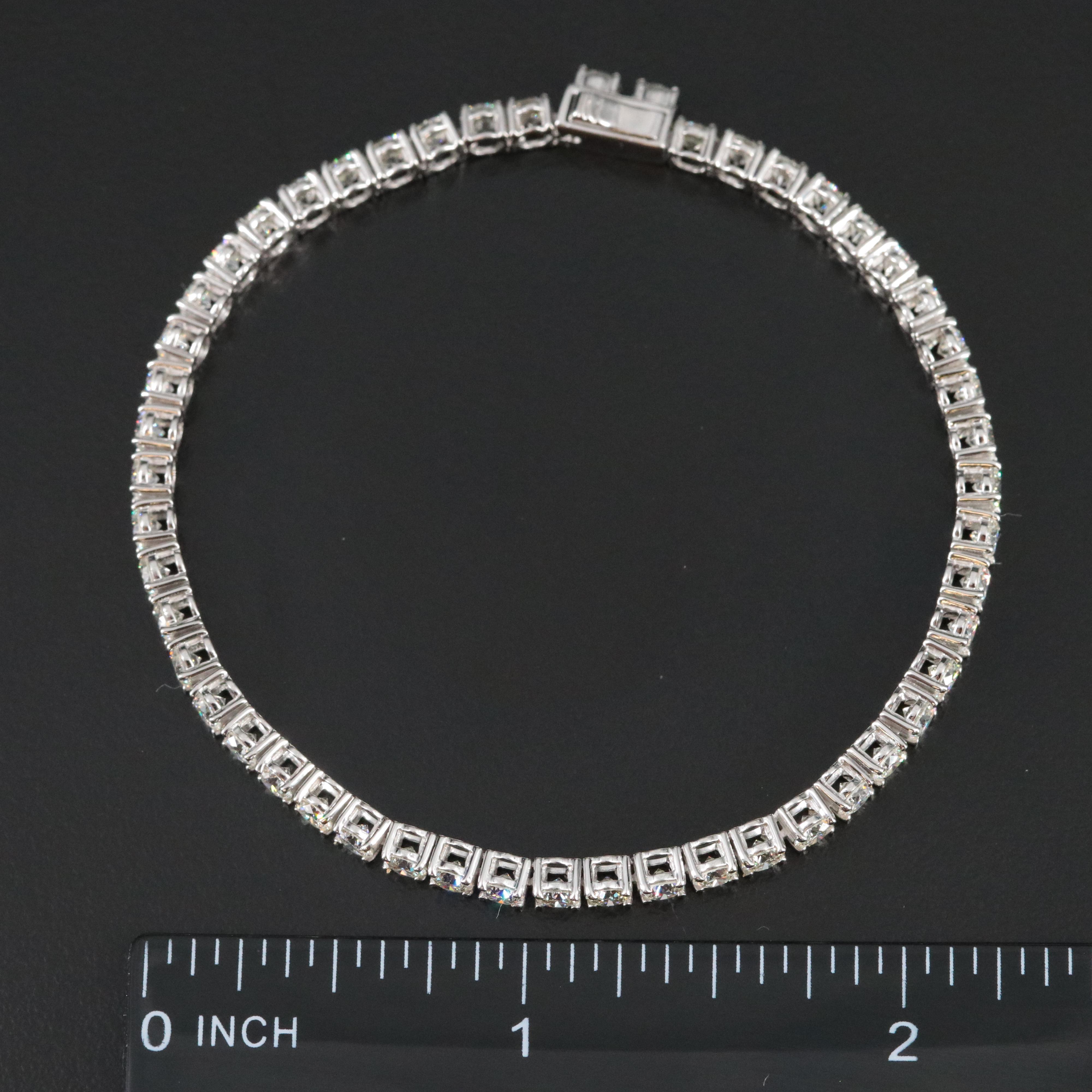 Platinum 6.13 CTW Diamond Line Bracelet