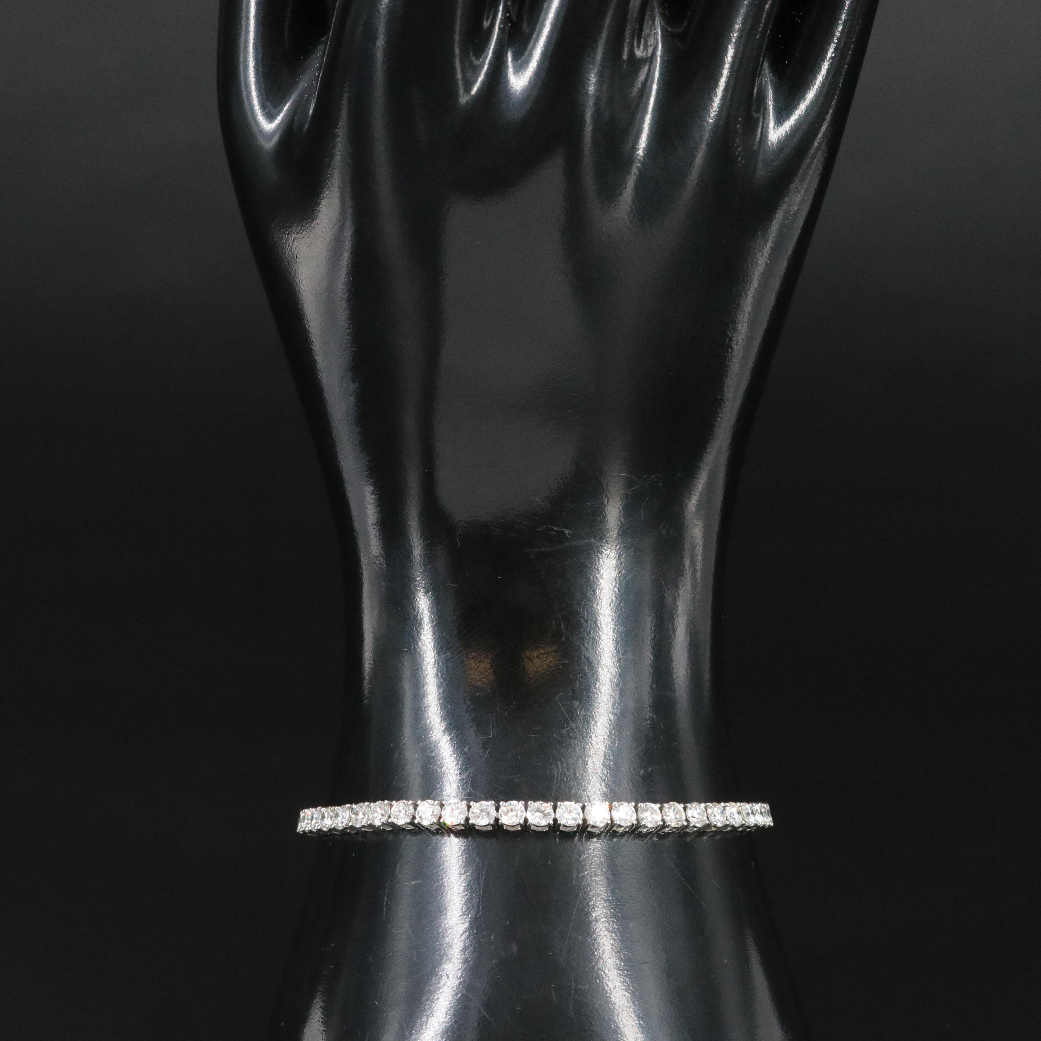 Platinum 6.13 CTW Diamond Line Bracelet