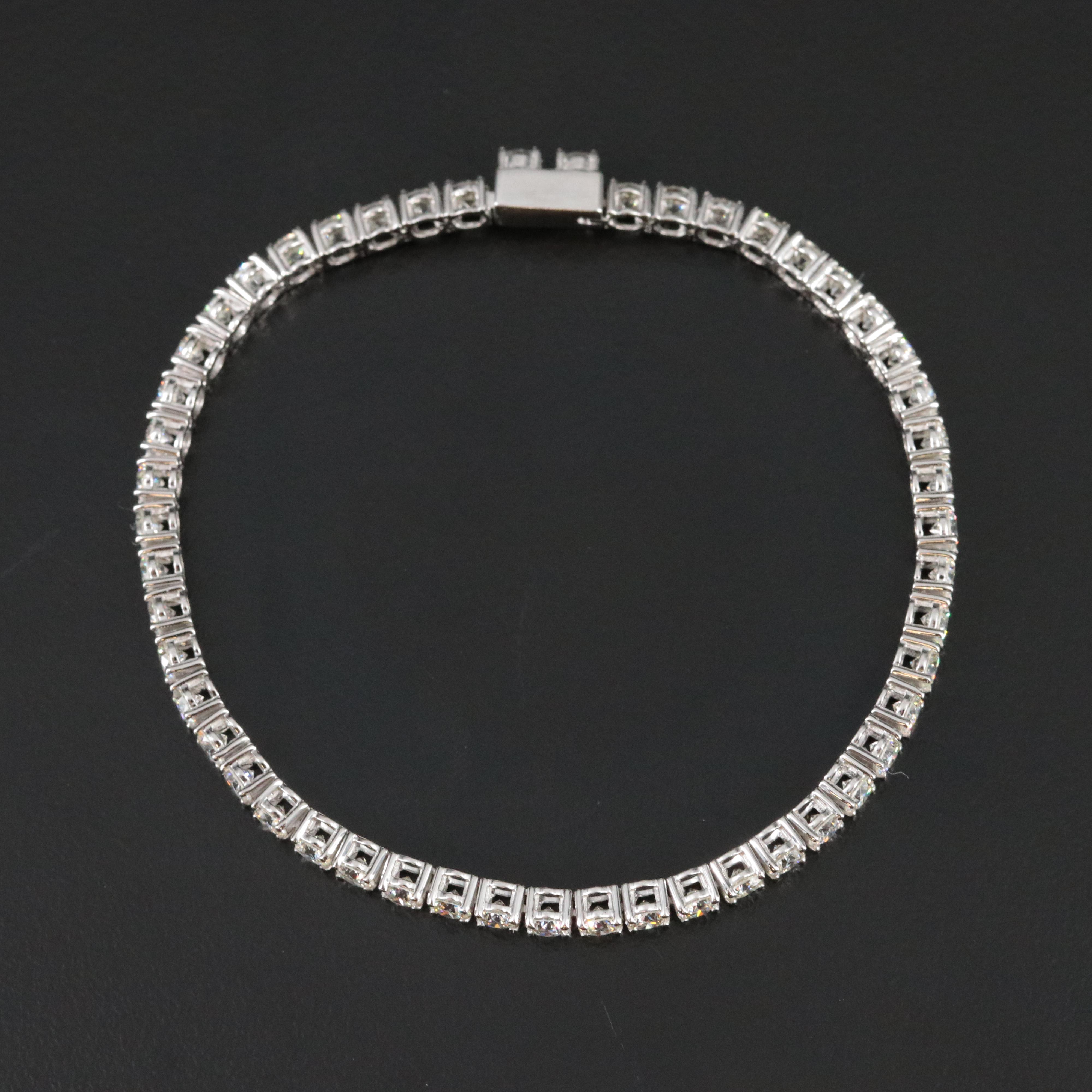 Platinum 6.13 CTW Diamond Line Bracelet